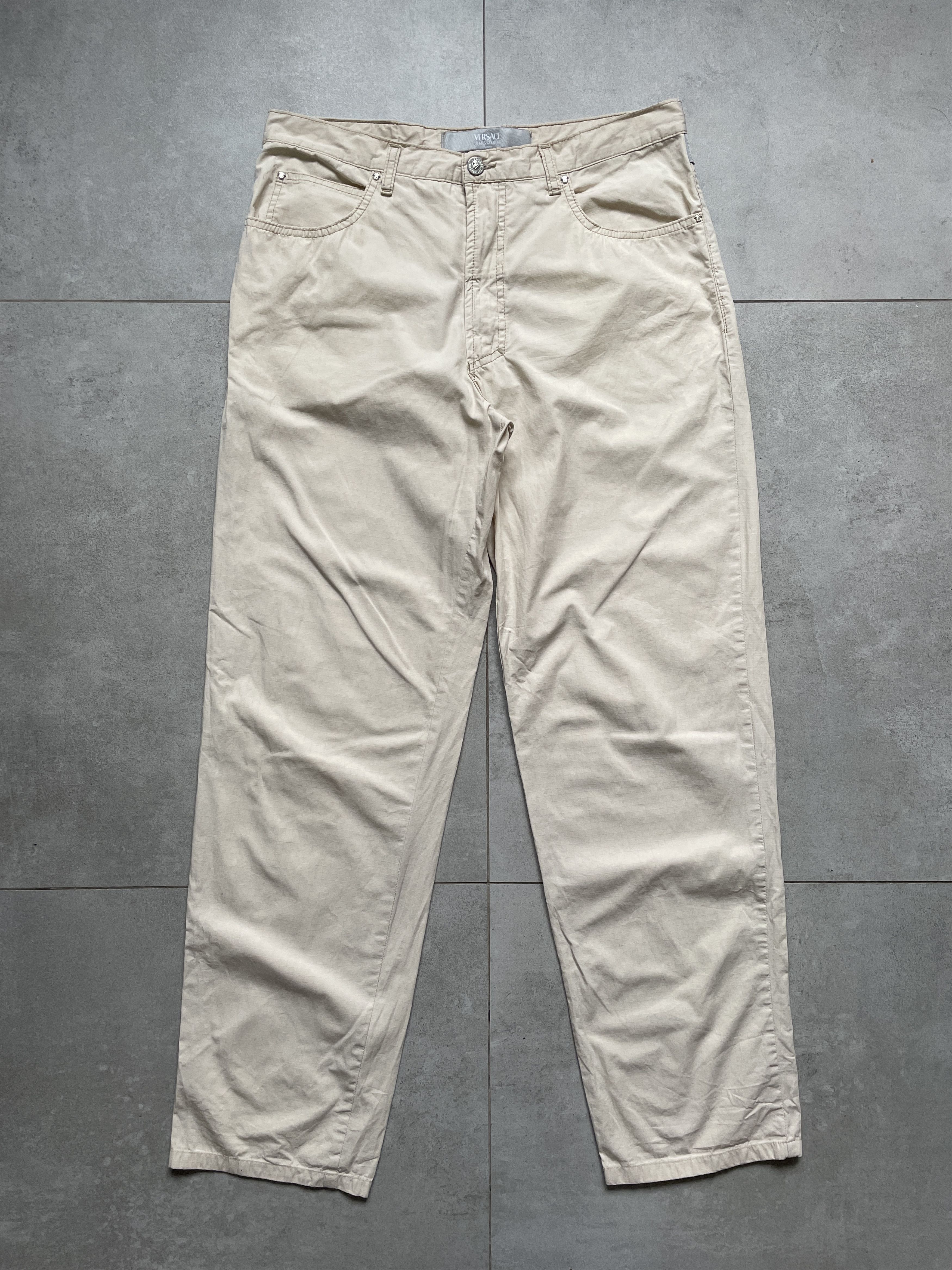Versace Jeans Couture VERSACE JEANS COUTURE WIDE BEIGE CASUAL PANTS Size US 36 / EU 52 - 3 Thumbnail