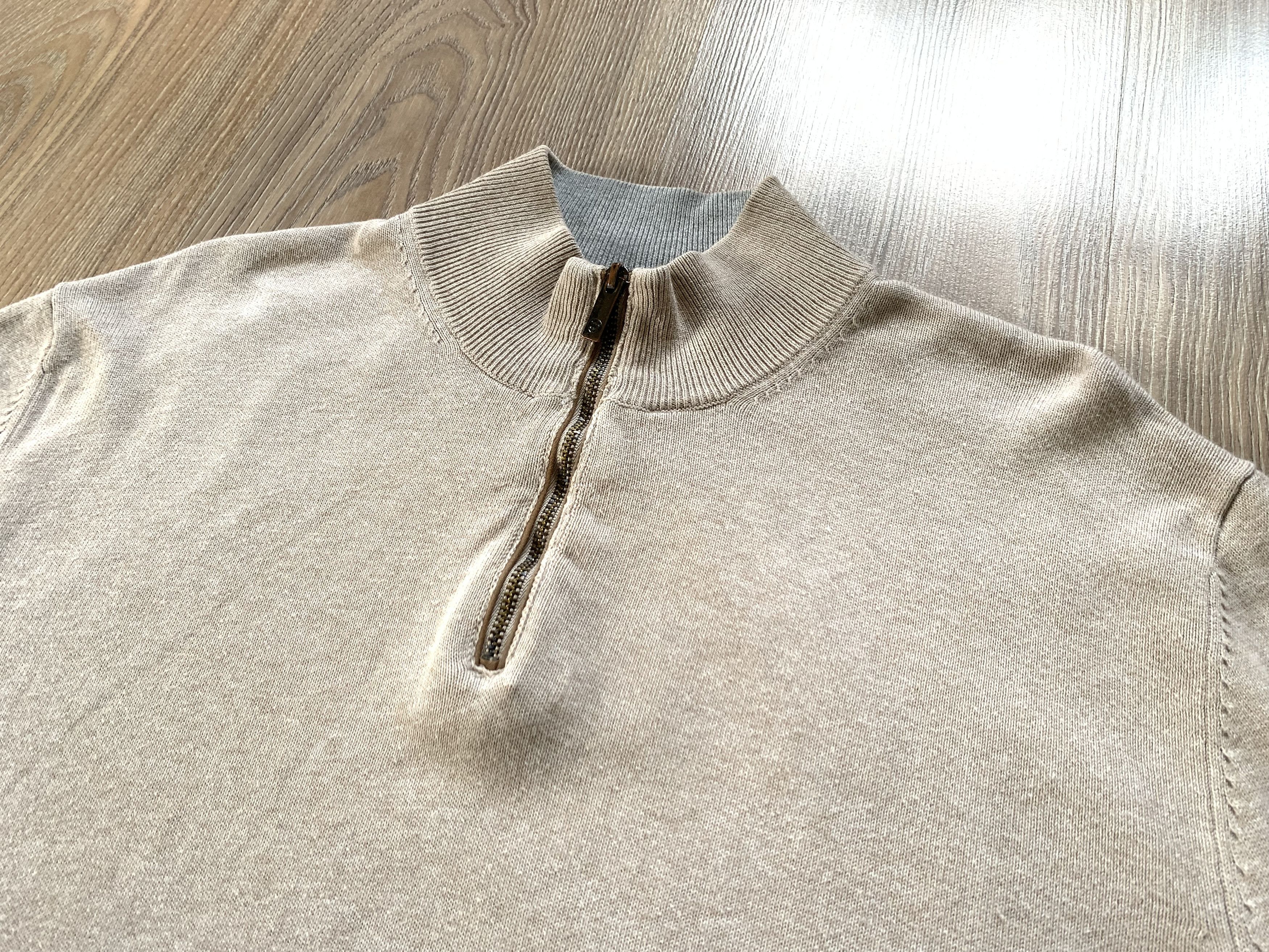 Massimo Dutti Massimo Dutti Cashmere Wool Quarter Zip Sweater Size US XL / EU 56 / 4 - 4 Thumbnail