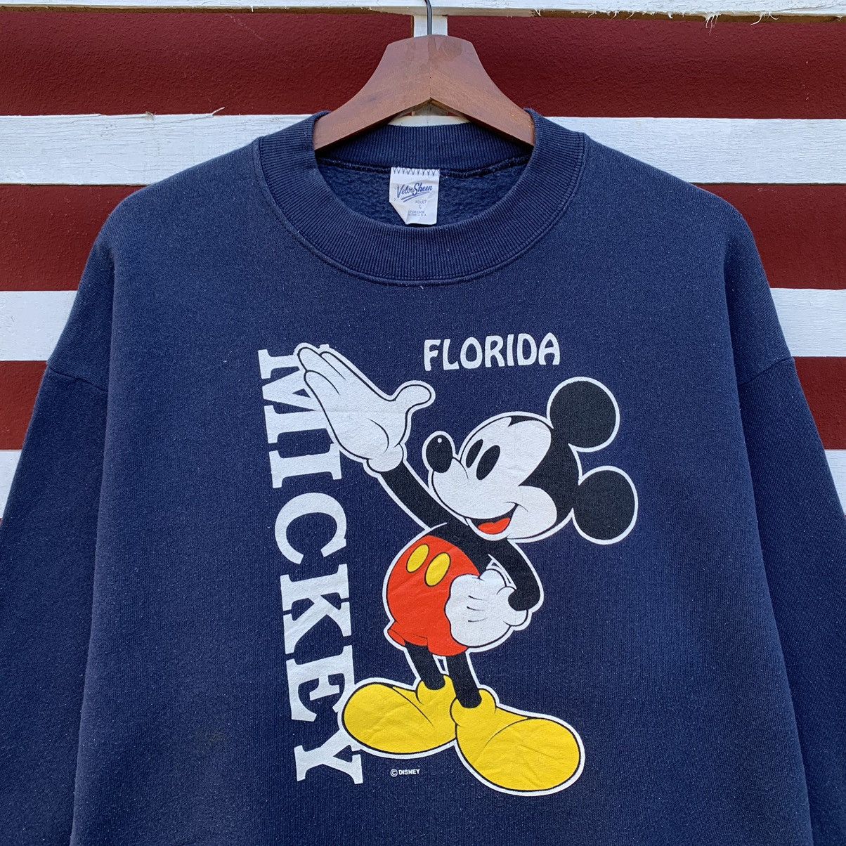 Cartoon Network × Disney × Velva Sheen Vintage 90s Velva Sheen Mickey Florida Sweatshirt Size US M / EU 48-50 / 2 - 4 Thumbnail