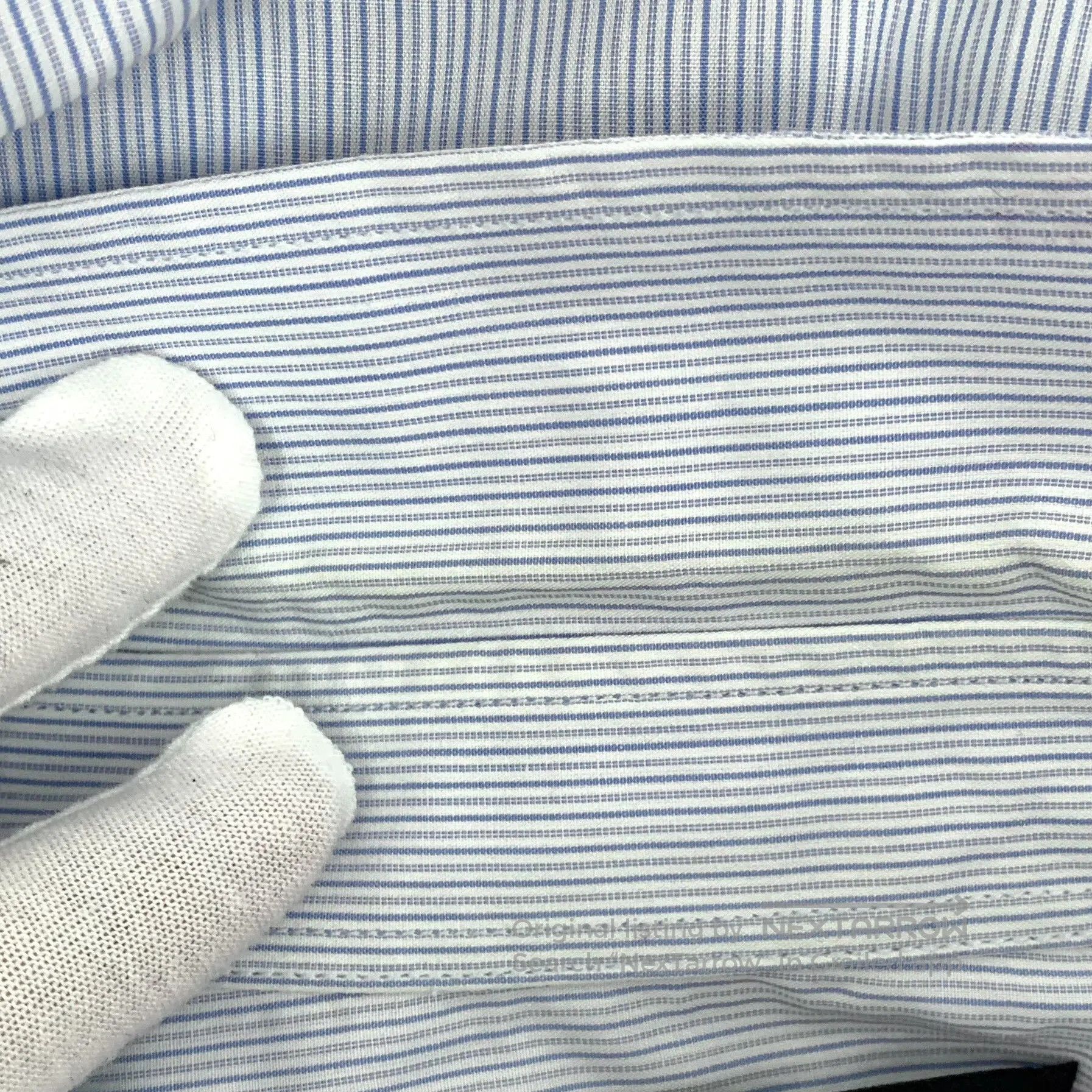 Gucci Guicci Light Blue Striped Collar Embroidered Cotton Turn-d Size S / US 4 / IT 40 - 9 Thumbnail