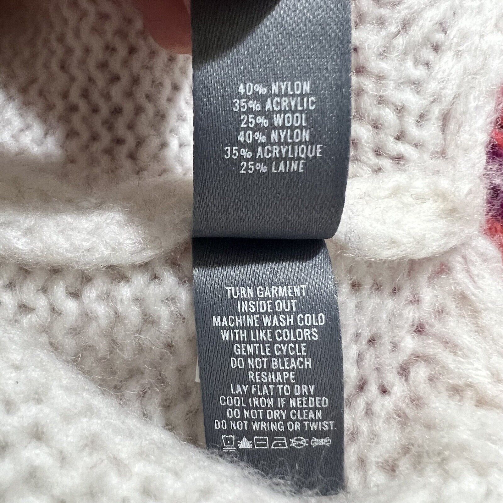 Other Aerie XS Wool Mock Neck Long Sleeve Zig Zag Sweater Size XS / US 0-2 / IT 36-38 - 4 Thumbnail