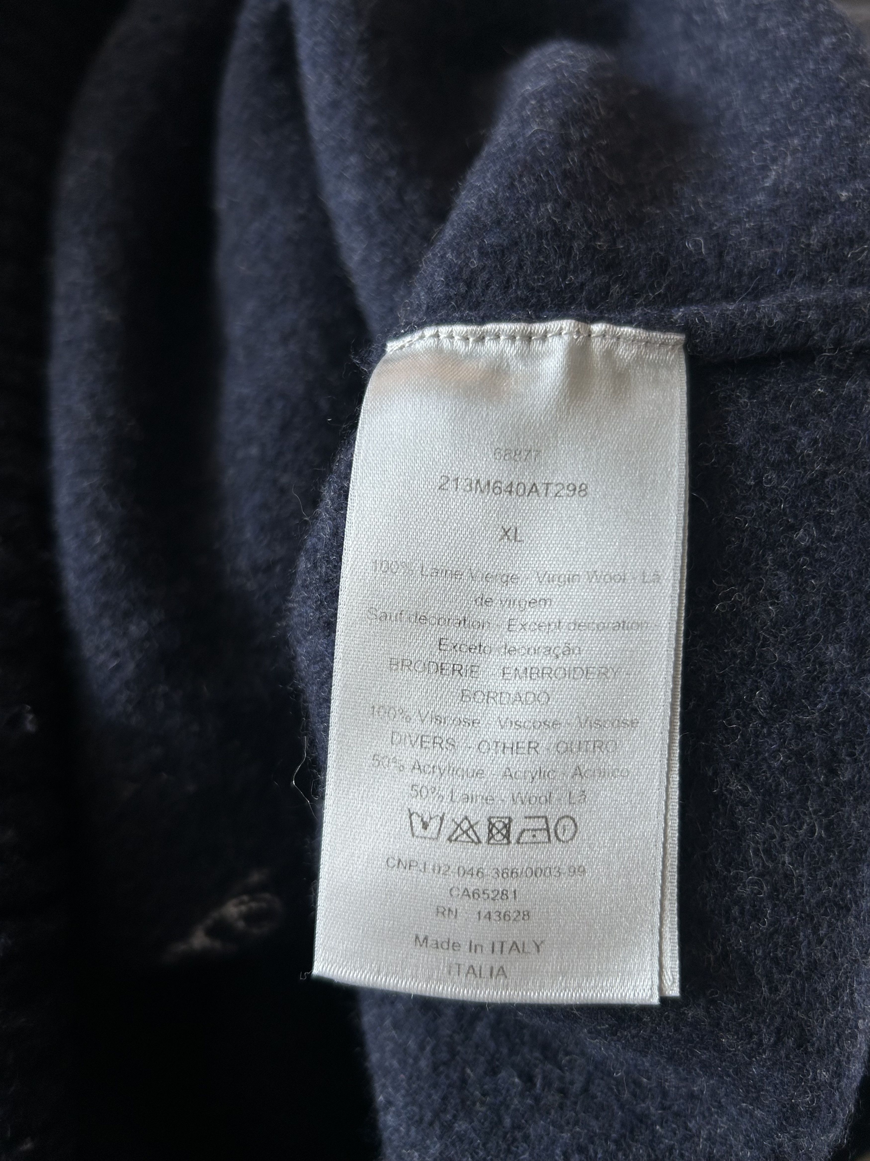 Dior Dior Navy Atelier Wool Knitted Sweater Size US XL / EU 56 / 4 - 4 Thumbnail