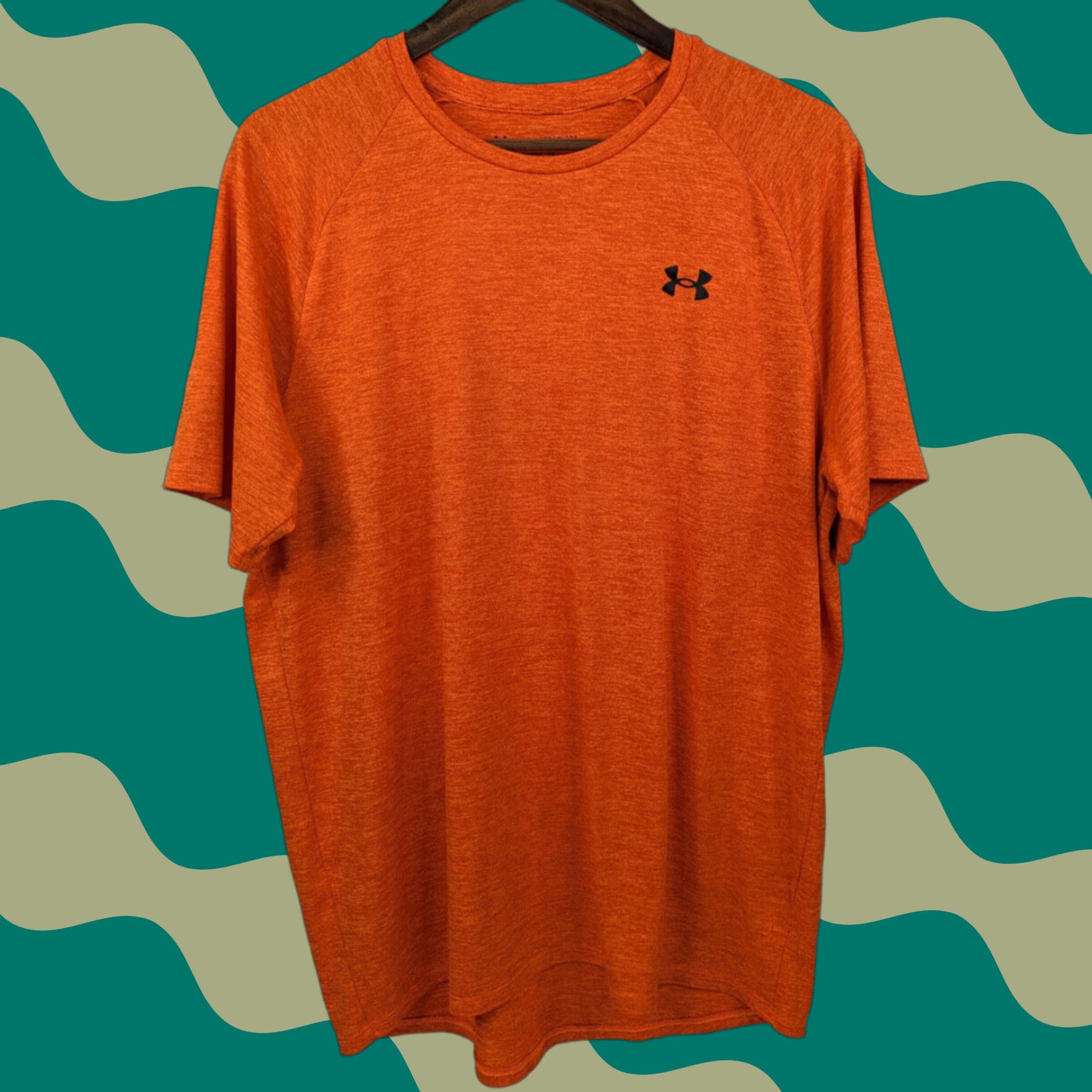 Under Armour VINTAGE Under Armour Shirt Men's LT Orange Tech 2.0 Athletic T-Shirt Tee Active 1326413 Size US L / EU 52-54 / 3 - 1 Thumbnail