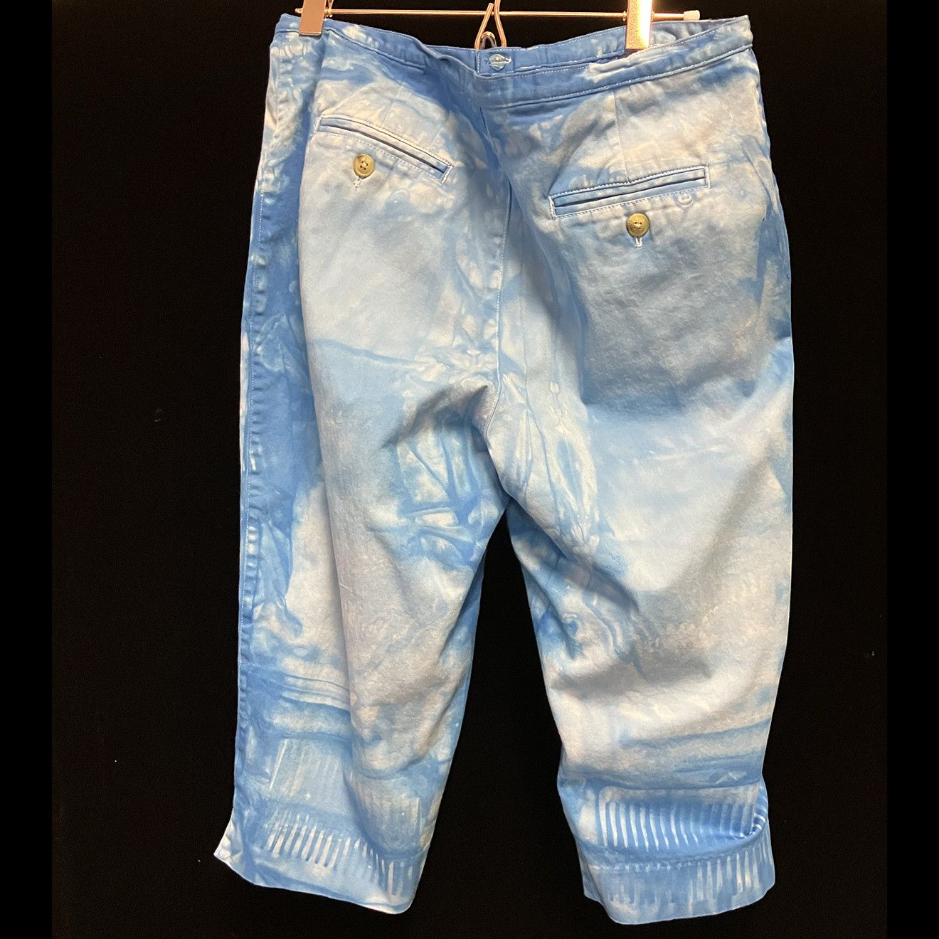 Other Royal Blue Capris with unique dye patterns Size 34" / US 12 / IT 48 - 4 Thumbnail