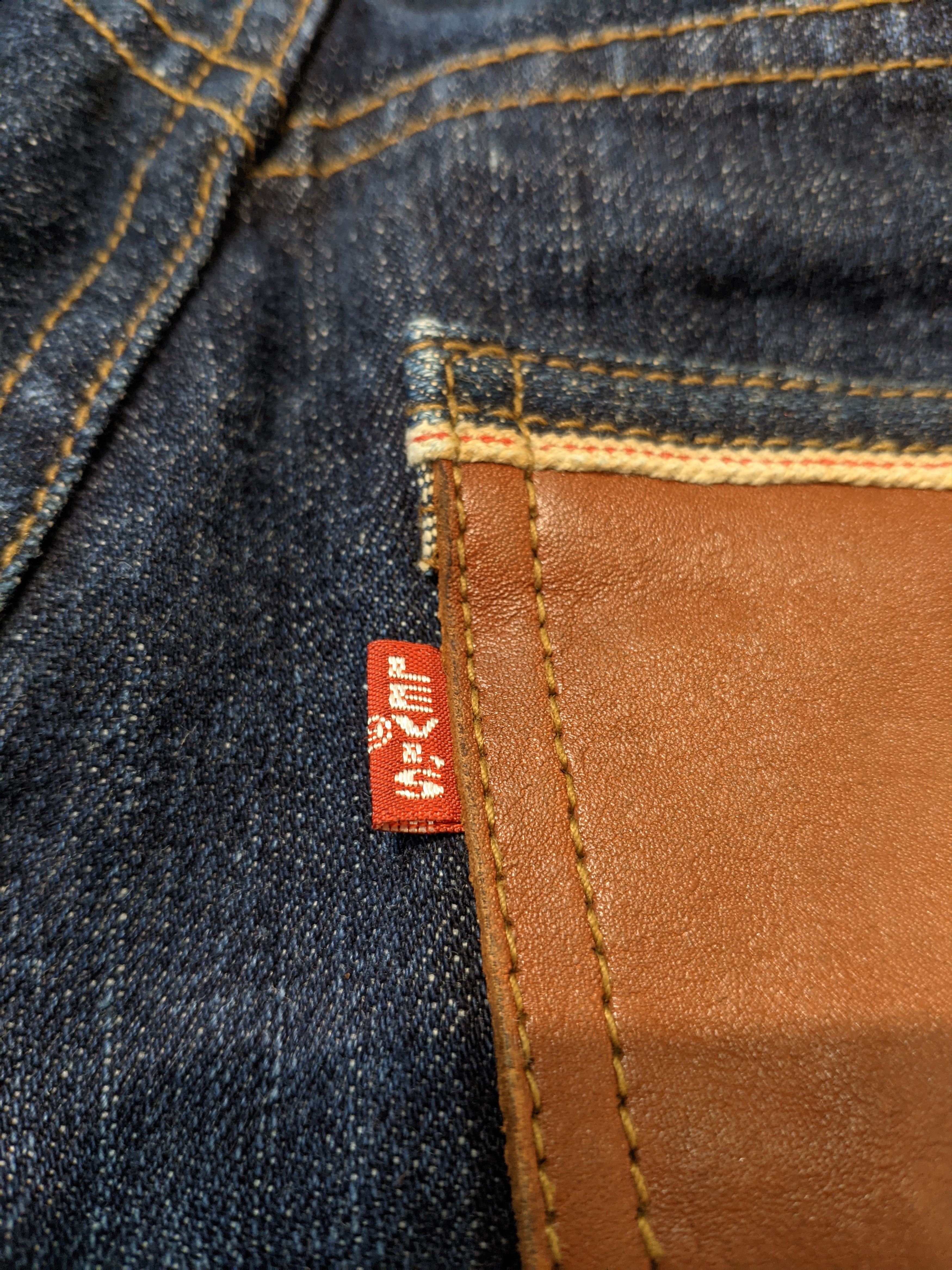 Levi's VTG 90 LEVI'S 501XX Big E Selvedge Denim Jeans Logo Pocket Size US 30 / EU 46 - 17 Thumbnail