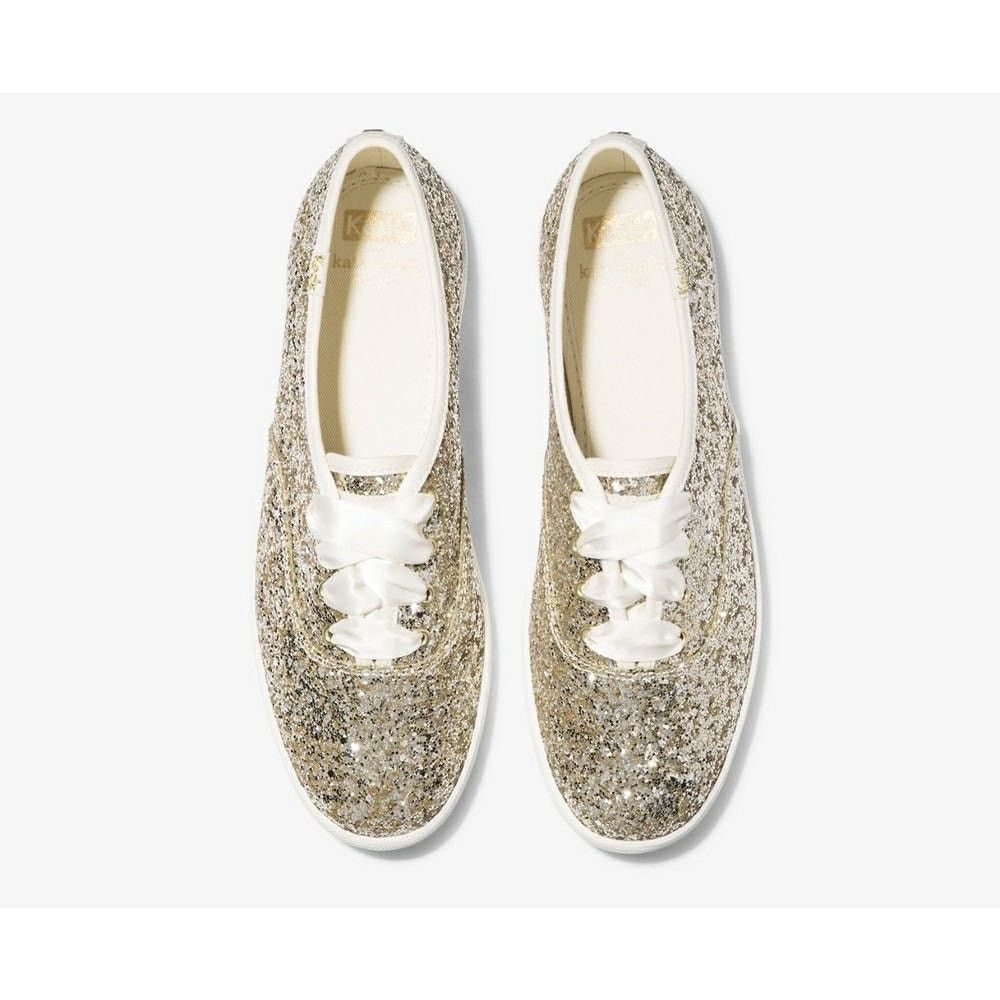 Kate Spade Kate Spade x Keds Champion Gold Glitter Low-Top Sneakers Size US 6 / IT 36 - 9 Thumbnail