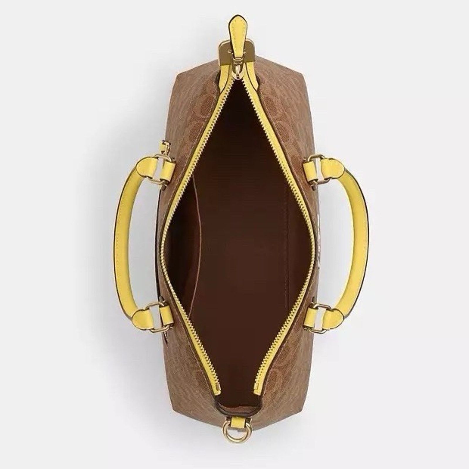 Coach NWT COACH Georgia Satchel Signature Canvas CW422 Tan/Yellow Size ONE SIZE - 8 Thumbnail