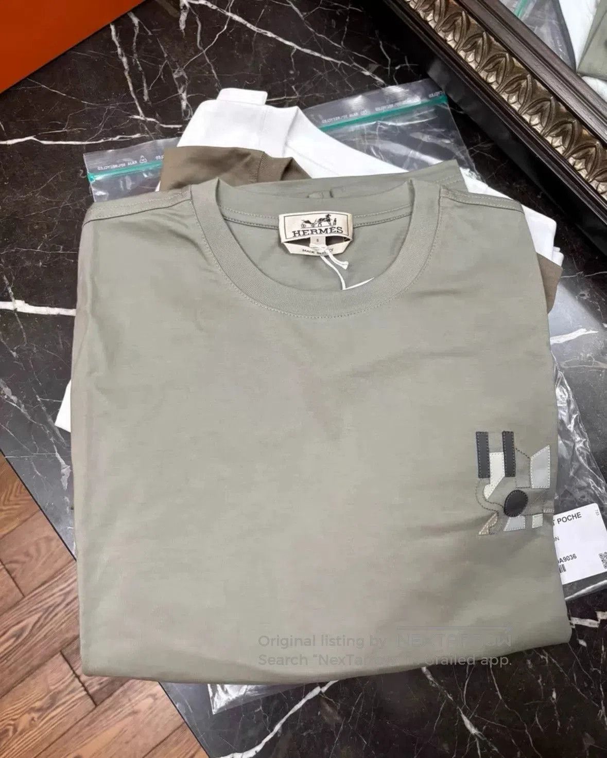 Hermes Hermès Gray Short Sleeve T-Shirt. Size US S / EU 44-46 / 1 - 7 Thumbnail