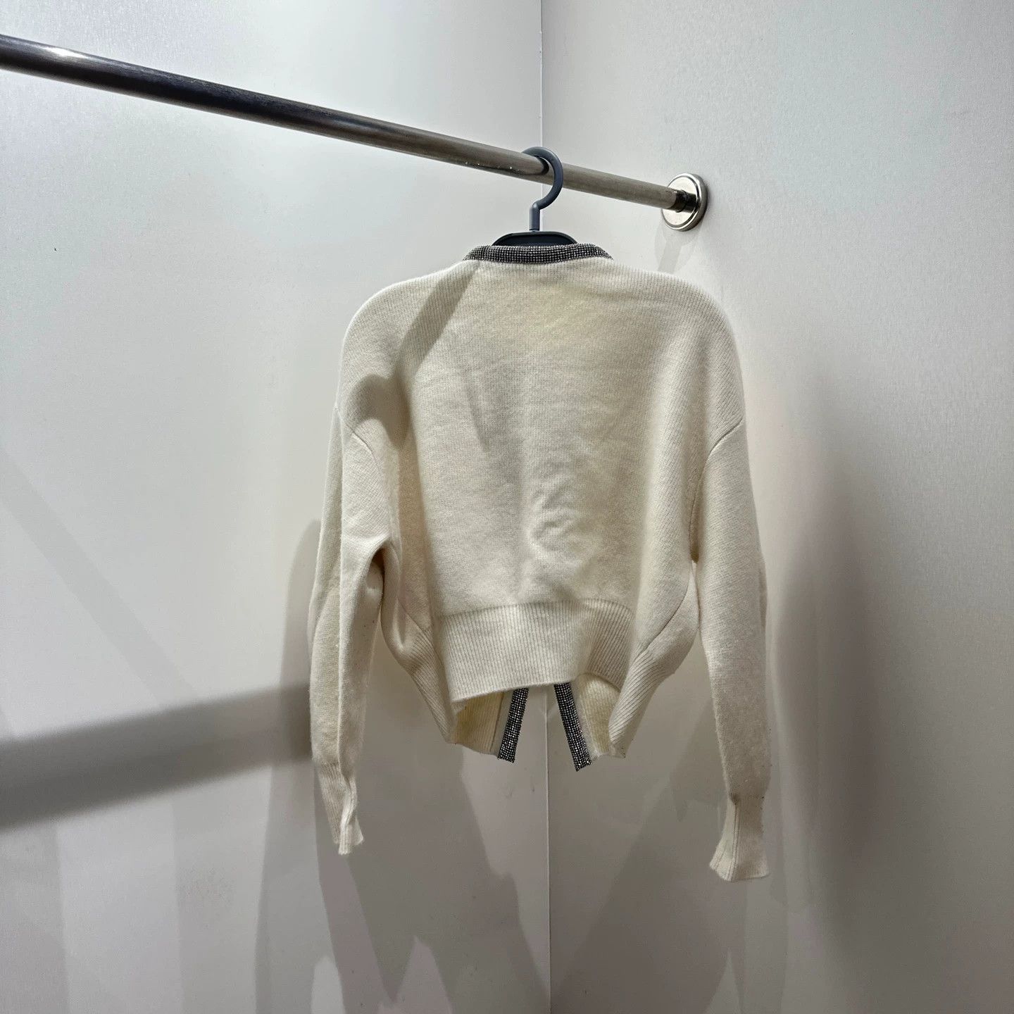 Alexander Wang Alexanderwang mar468 crystal front wool cashmere cardigants Size XS / US 0-2 / IT 36-38 - 2 Thumbnail