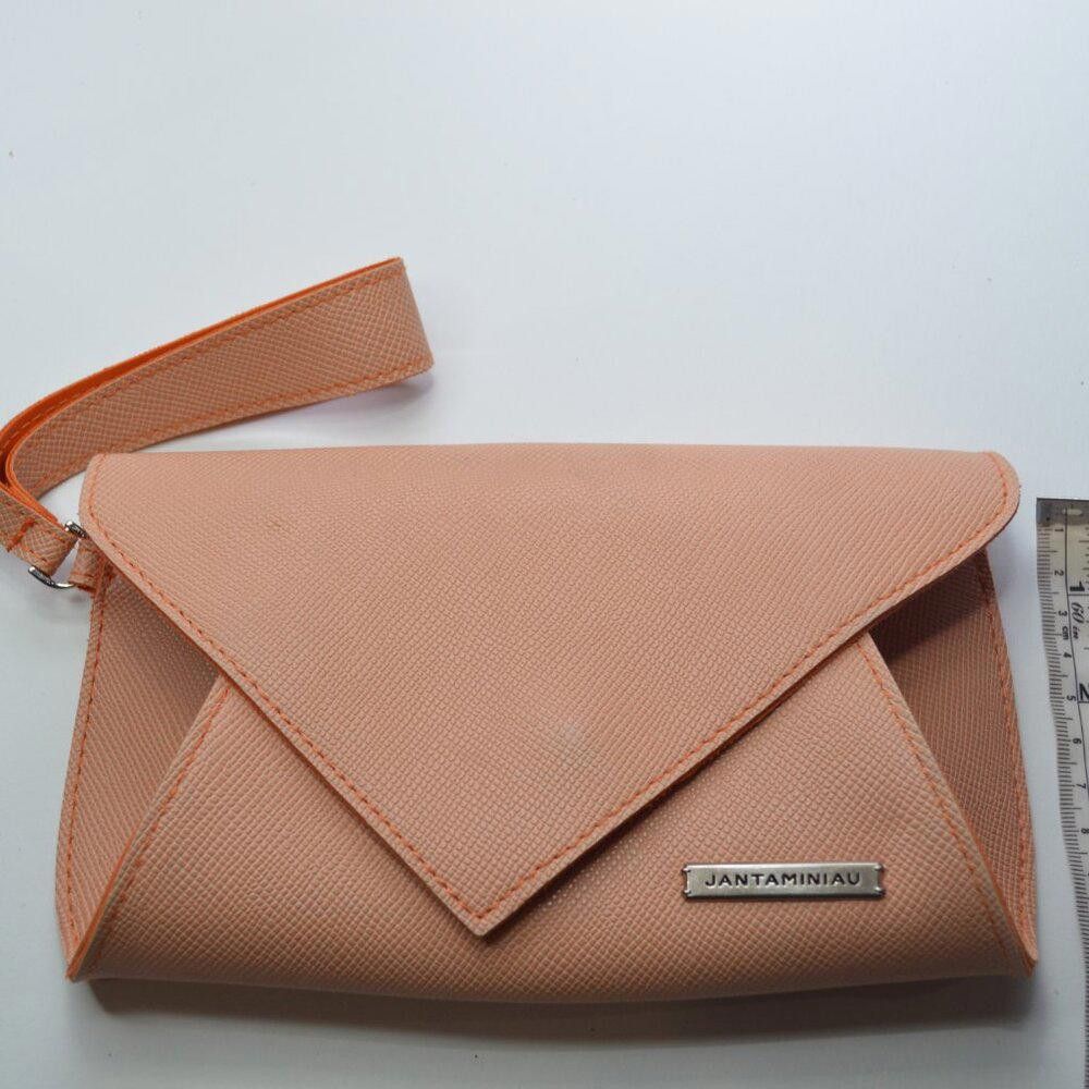 Designer Antaminiau Orange Envelope Clutch Wristlet Size ONE SIZE - 3 Thumbnail