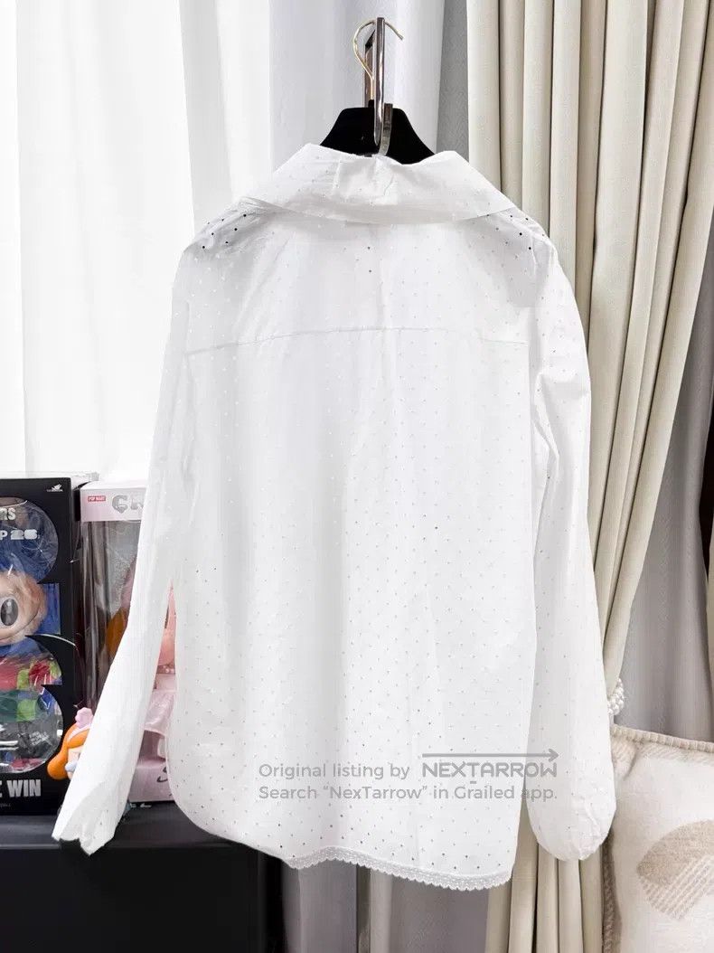Chanel Chanel Hollow-oved streamer long-sleeved shirt Size S / US 4 / IT 40 - 3 Thumbnail