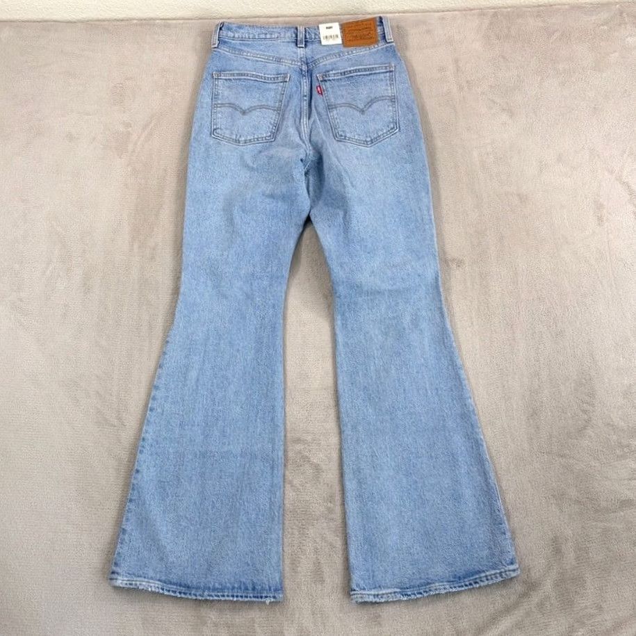 Levi's VINTAGE Levi's Jeans 70s High Flare Distressed Big E Blue Wash Women 27x32 NWT Size 27" / US 4 / IT 40 - 6 Thumbnail