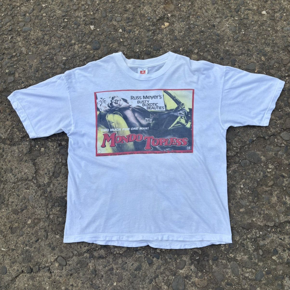 Vintage RARE Vtg 90s Russ Meyer’s Mondo Topless Sexploitation Movie Size US XL / EU 56 / 4 - 1 Thumbnail