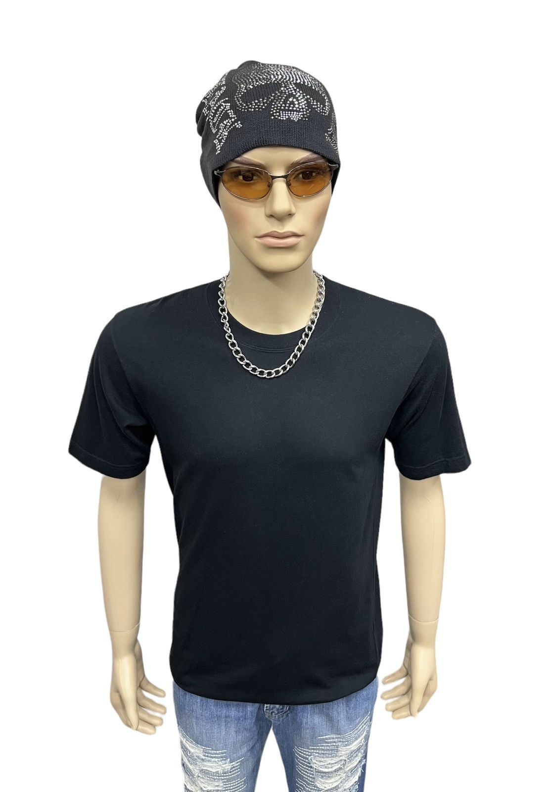 Seditionaries 💀Vintage XFRM BLACK ROCK Punk Sparkling Skull Beanie Size ONE SIZE - 6 Thumbnail