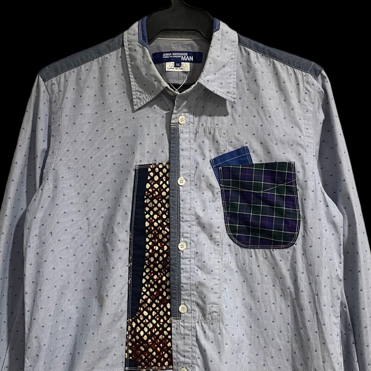 Comme des Garcons Man - Patchwork - L/S Button Up Shirt Size US XS / EU 42 / 0 - 2 Thumbnail