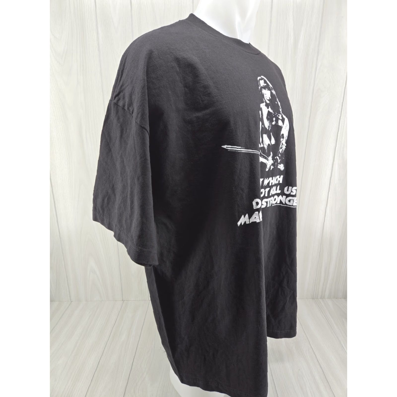 Barbarian Conan Barbarian Does Not Kill Makes Us Stronger Mens Shirt Schwarzenegger 3XL Black Cotton Jersey Logo Graphic Print Crew Neck T-Shirt Adult Mens Size US XXL / EU 58 / 5 - 7 Thumbnail