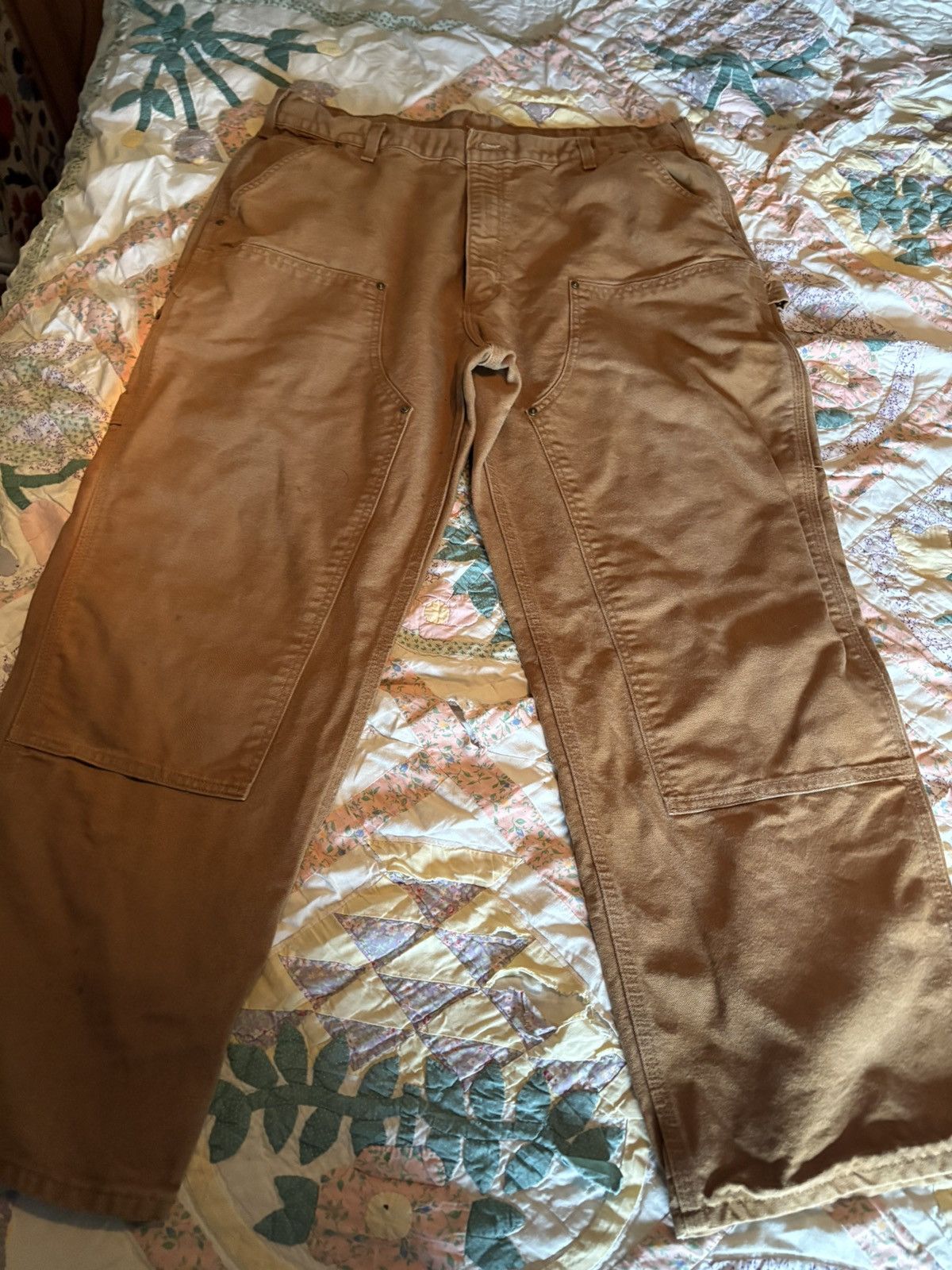 Carhartt double-knee carpenter work pants in a classic "brown duck" Size US 40 / EU 56 - 1 Thumbnail