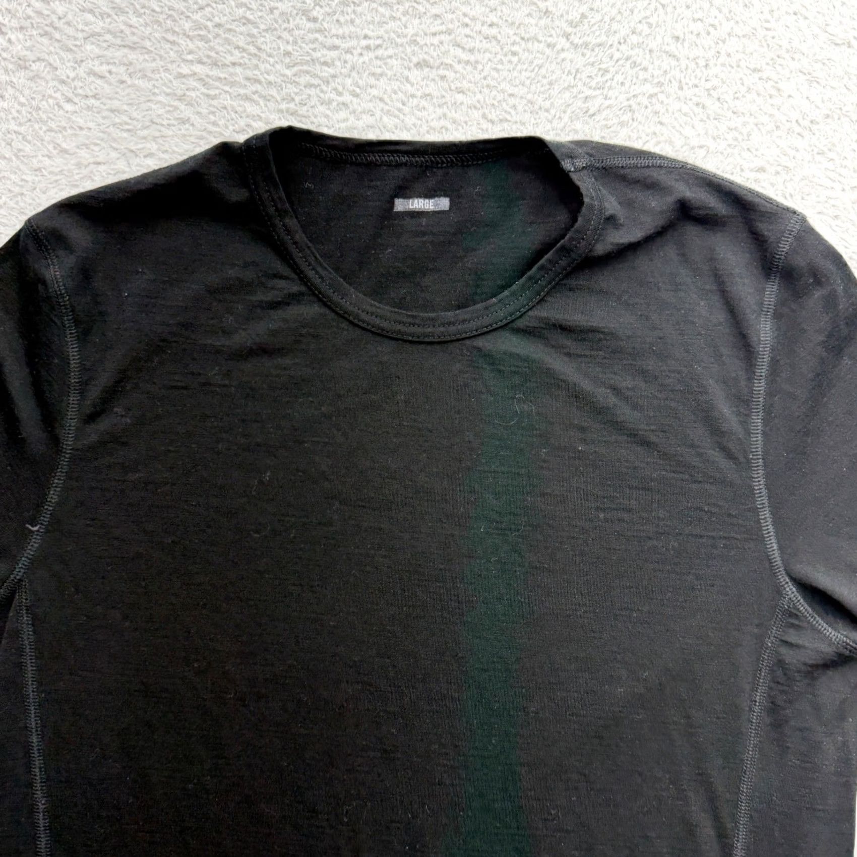 Rapha Rapha Men's Merino Base Layer Long Sleeve Black Extra Fine Wool L Large Crew Neck Shirt Size US L / EU 52-54 / 3 - 2 Thumbnail