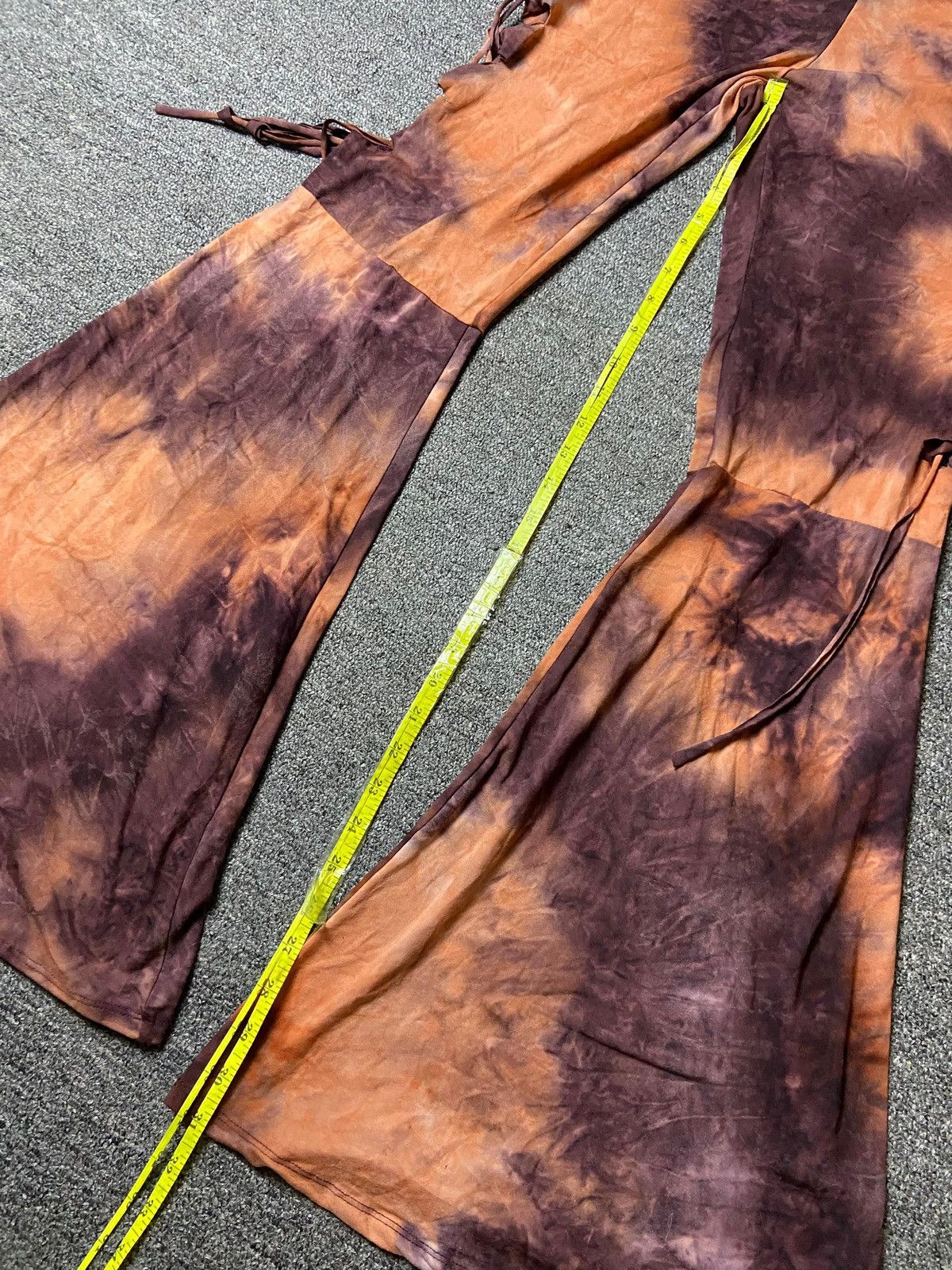 Japanese Brand × Vintage ROMWE Tie Dye Cut Out Side Flare Pants (125) Size 29" - 9 Thumbnail