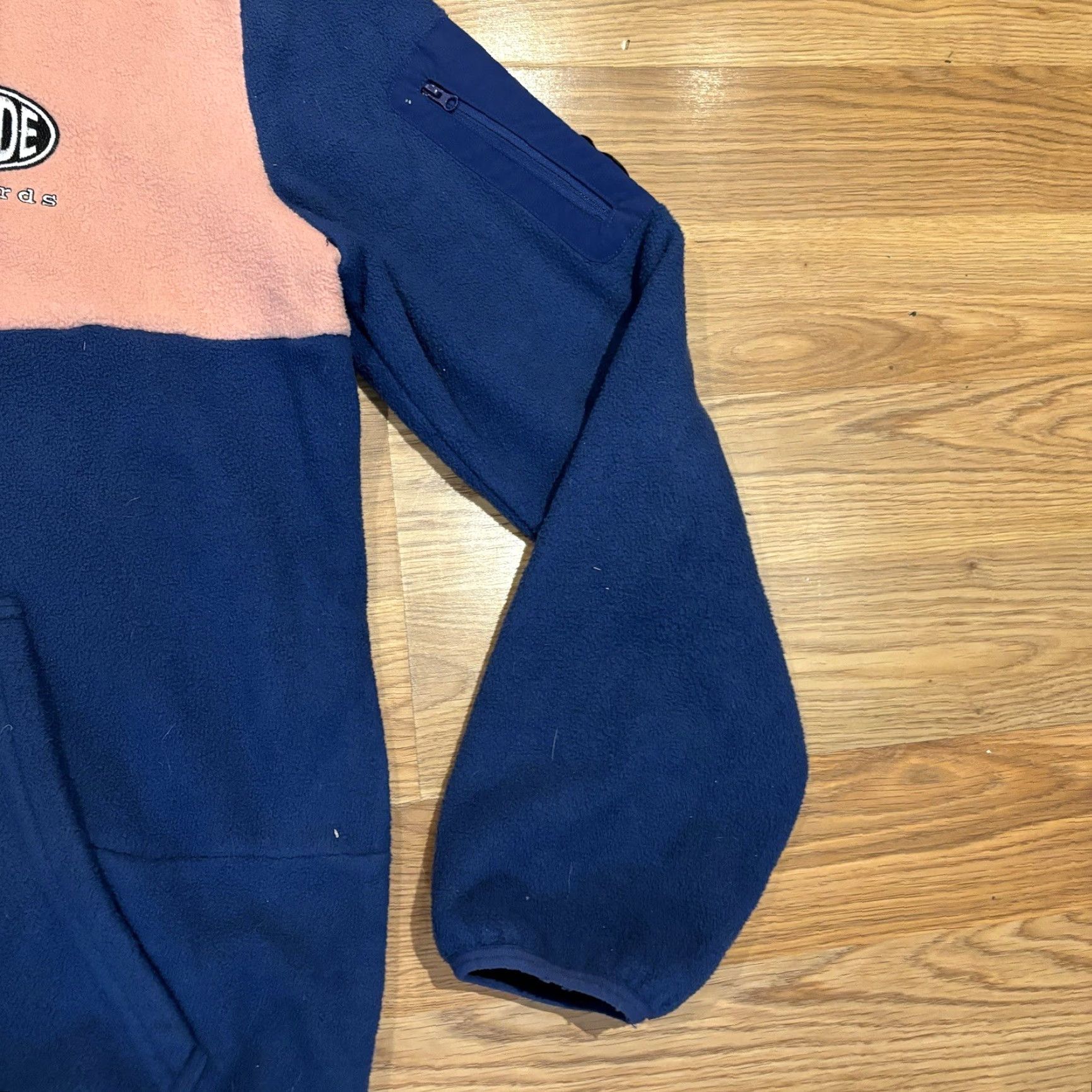Pinko Darkside Snowboards Colorblock Fleece Jacket Pink Blue Unisex Size L Sherpa Hoodie Pullover with Deep Pile Size US L / EU 52-54 / 3 - 6 Thumbnail