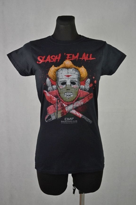 Expert Horror × Vintage Slash'em All Horror Movie Graphic Tee NEW M Size M / US 6-8 / IT 42-44 - 1 Thumbnail