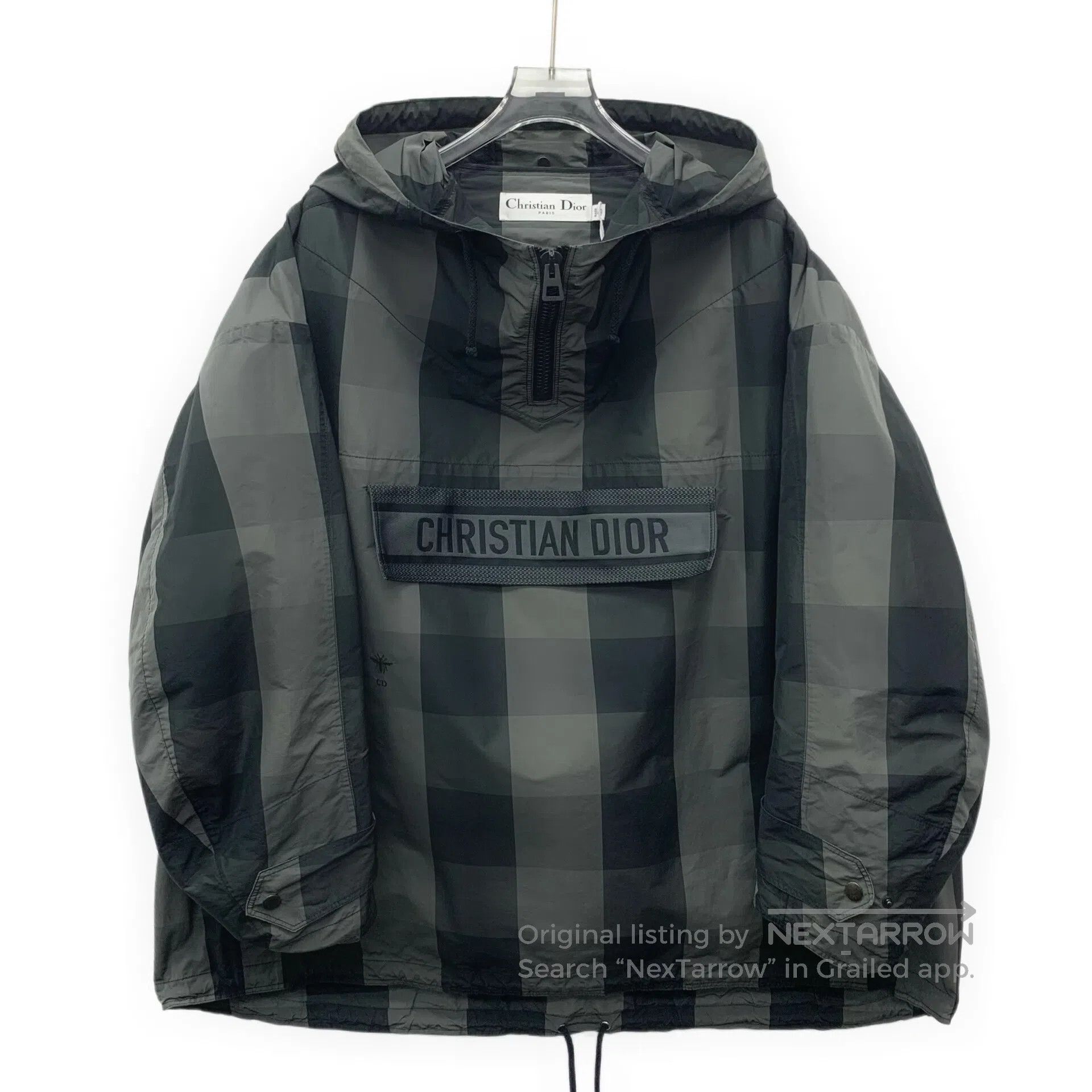 Dior Dior Color Block Plaid Logo Letter Half-zip Hooded Long-sl Size US XS / EU 42 / 0 - 1 Thumbnail