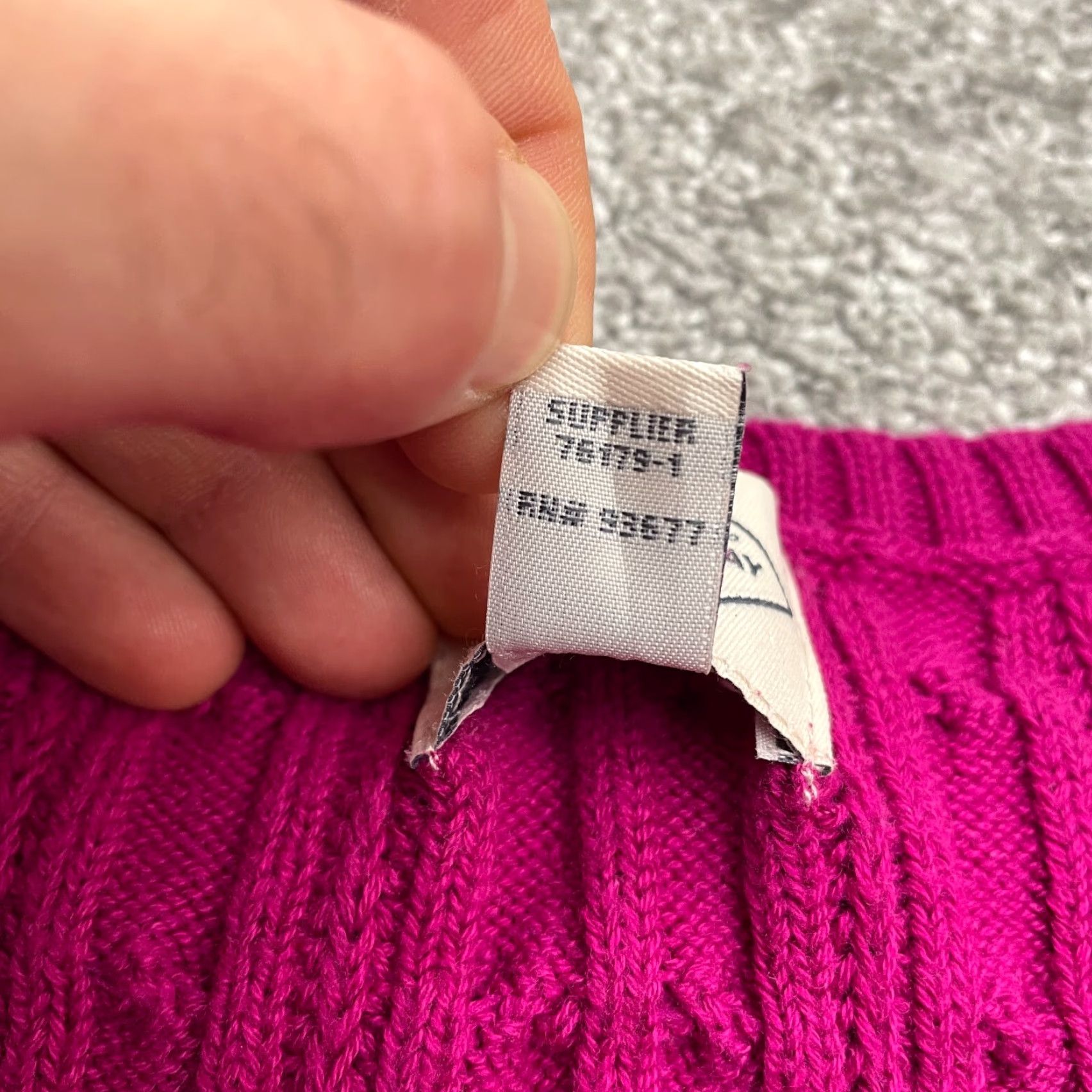 Vintage St John's Bay Pullover Sweater Womens Medium Pink Cable Knit V-Neck Cotton Nylon Long Sleeve Solid Designer Regular Size M / US 6-8 / IT 42-44 - 5 Thumbnail