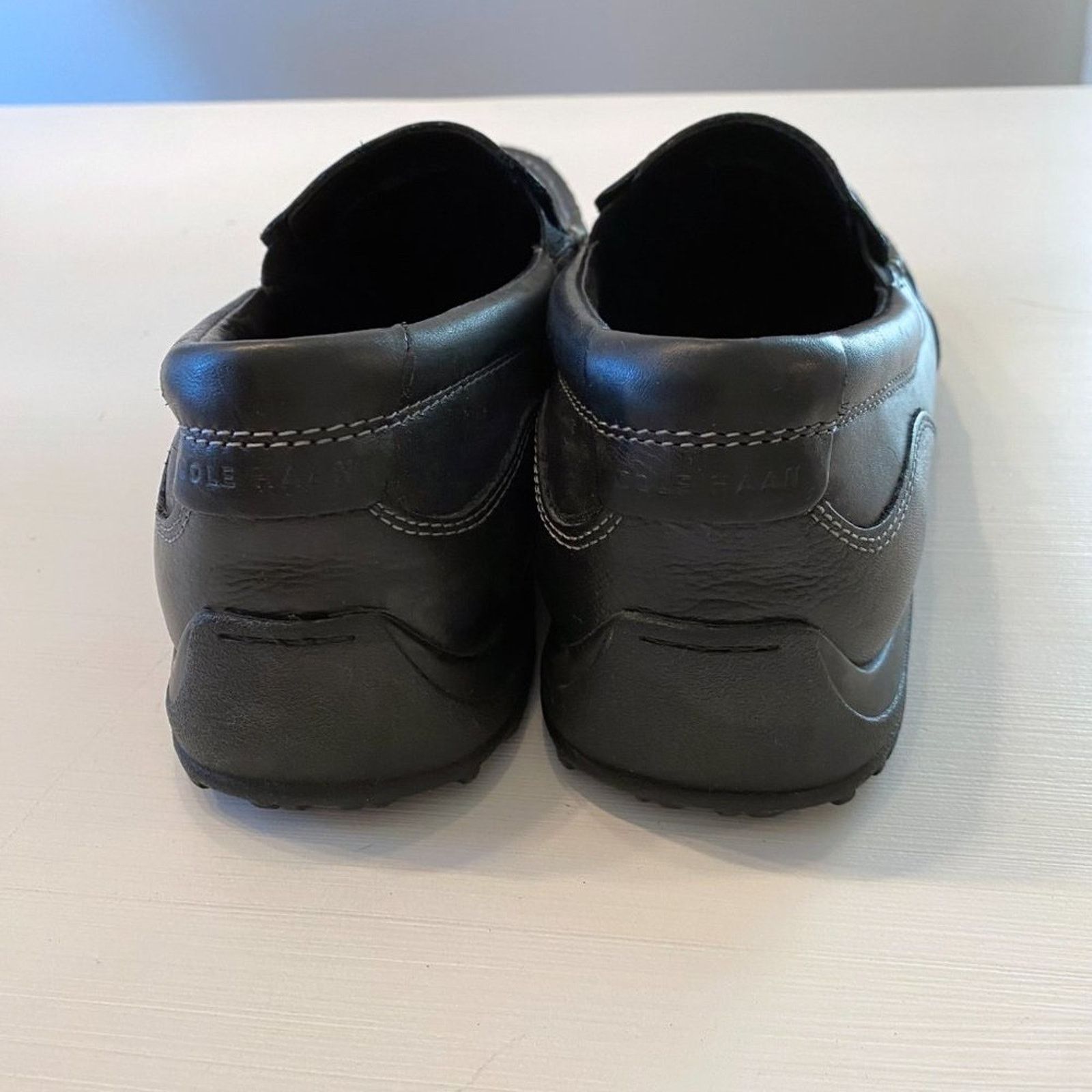 Cole Haan Cole Haan Mens Hughes Venetian Loafers 9.5 M Black Leather Size US 9.5 / EU 42-43 - 5 Thumbnail