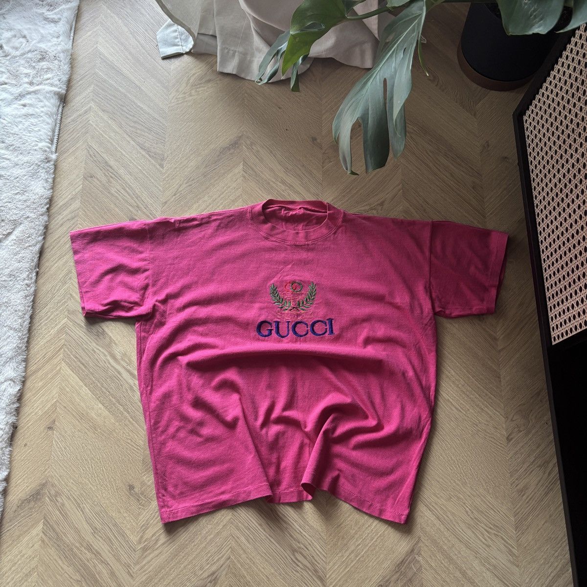 Other × Vintage 80s/90s Vintage Gucci embroidered single stitch bootleg tee Size US M / EU 48-50 / 2 - 1 Thumbnail