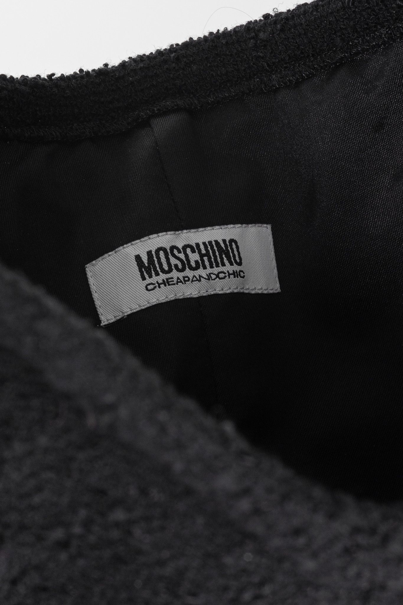 Moschino Moschino Cheap and Chic Black Boucle-Knit Bustier Size M / US 6-8 / IT 42-44 - 4 Thumbnail