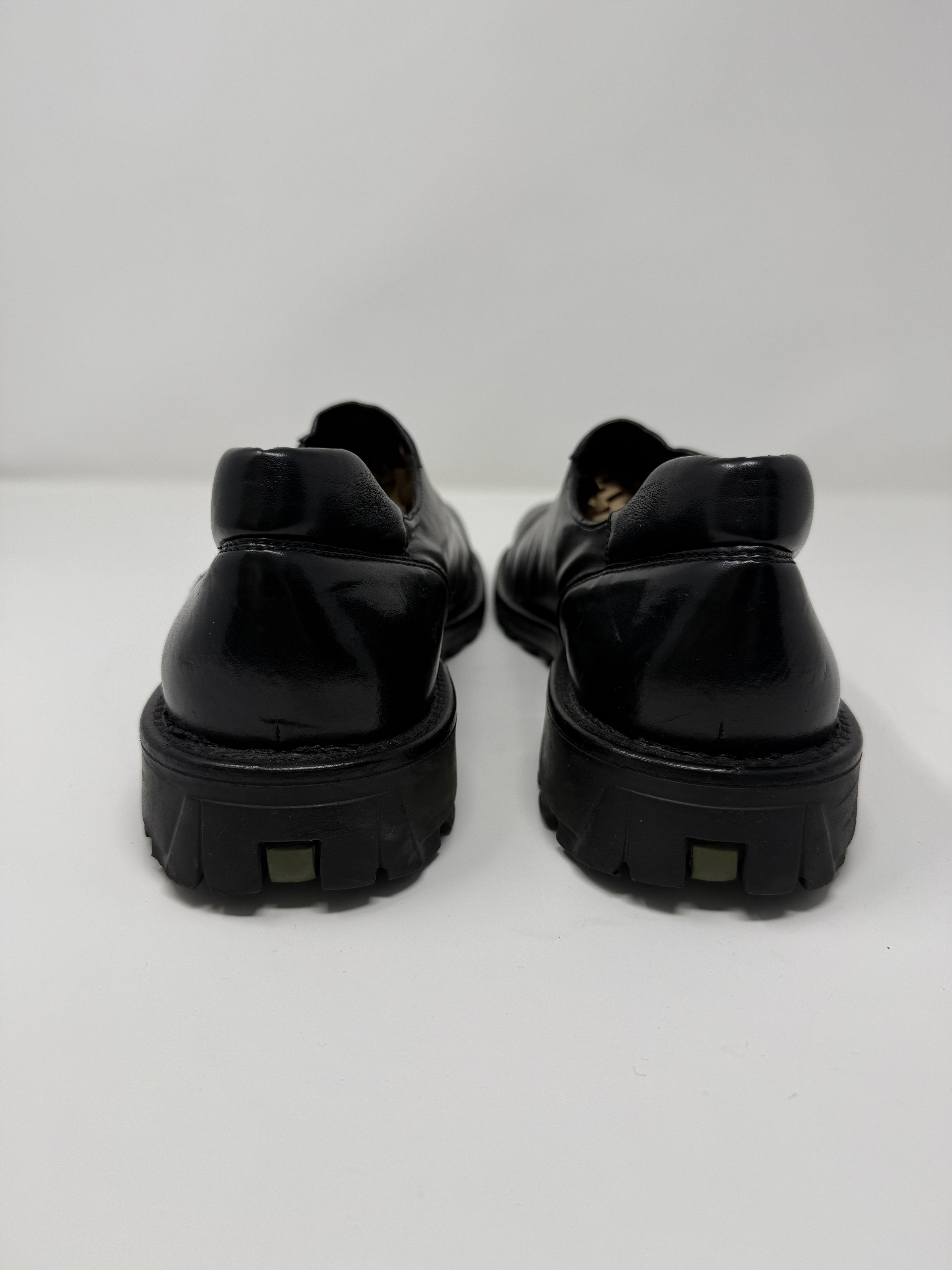 Donald Pliner Donald J Pliner Black Leather Loafer - Lug Sole Size US 10.5 / EU 43-44 - 4 Thumbnail
