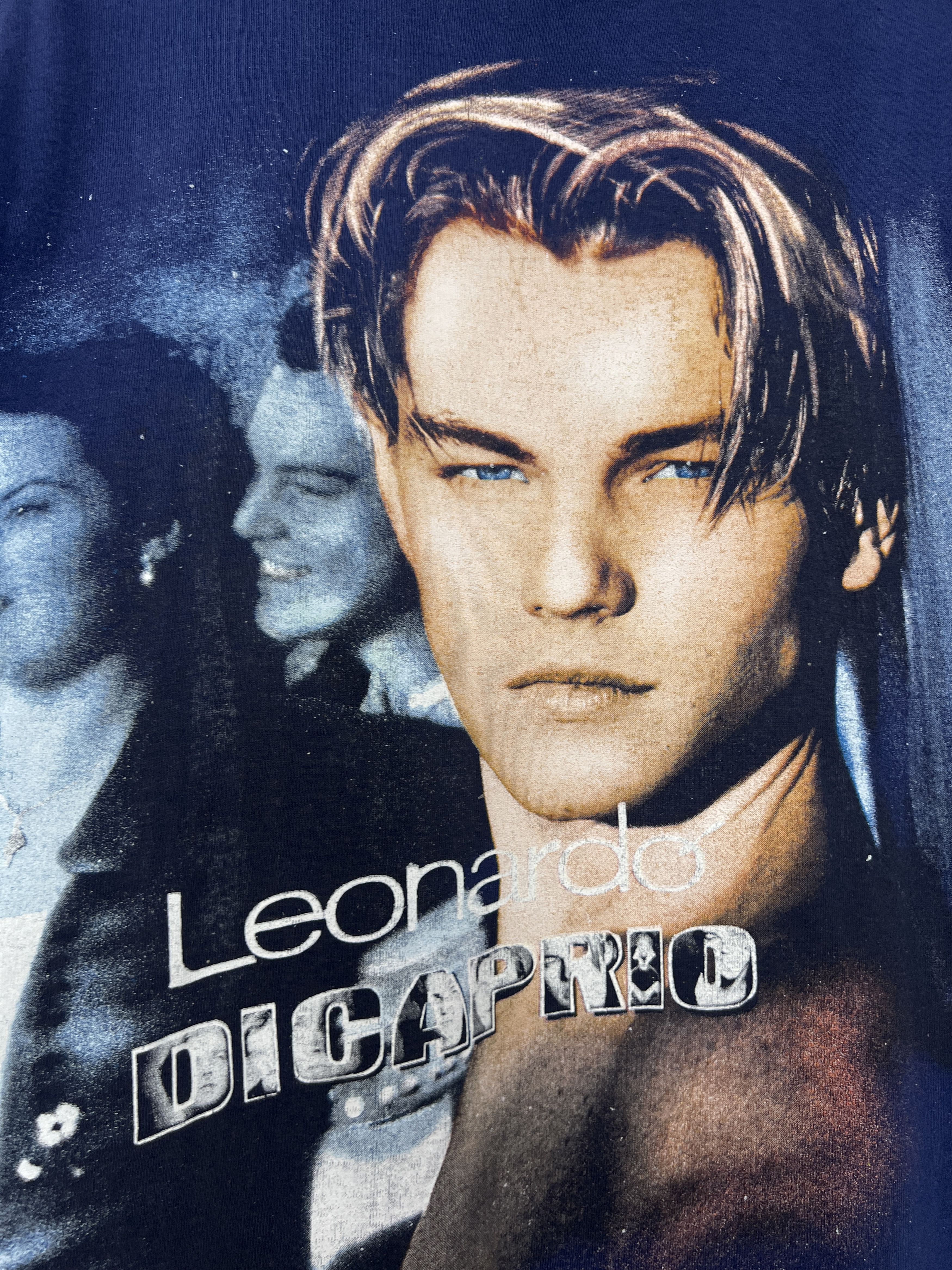 Vintage Vintage 90's Leonardo DiCaprio Titanic Movie Tee Shirt Size US L / EU 52-54 / 3 - 4 Thumbnail