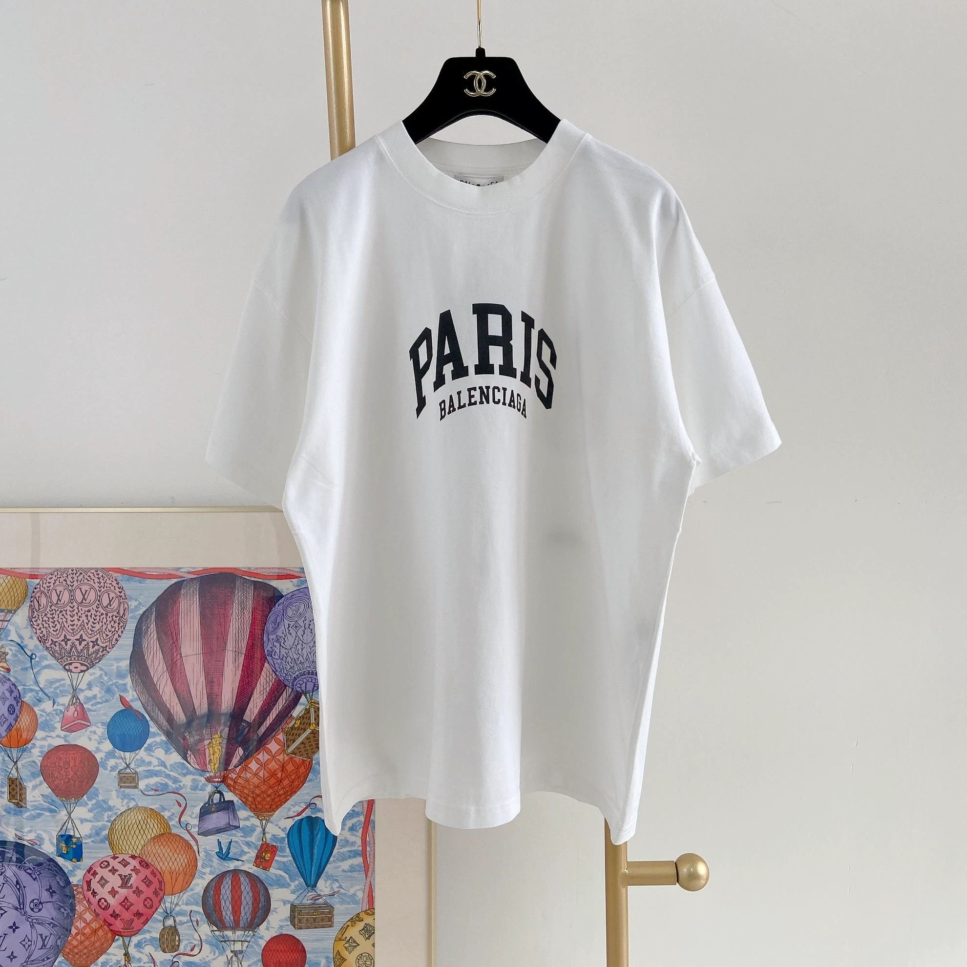 Balenciaga Balenciaga White Logo Tee M with Tags Size US M / EU 48-50 / 2 - 2 Thumbnail