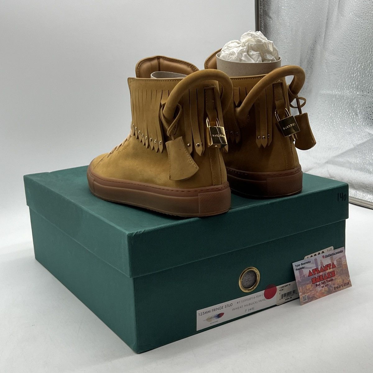 Buscemi Buscemi 125MM Fringe Stud Leather Sneakers Shoes Size US 7 / EU 40 - 4 Thumbnail