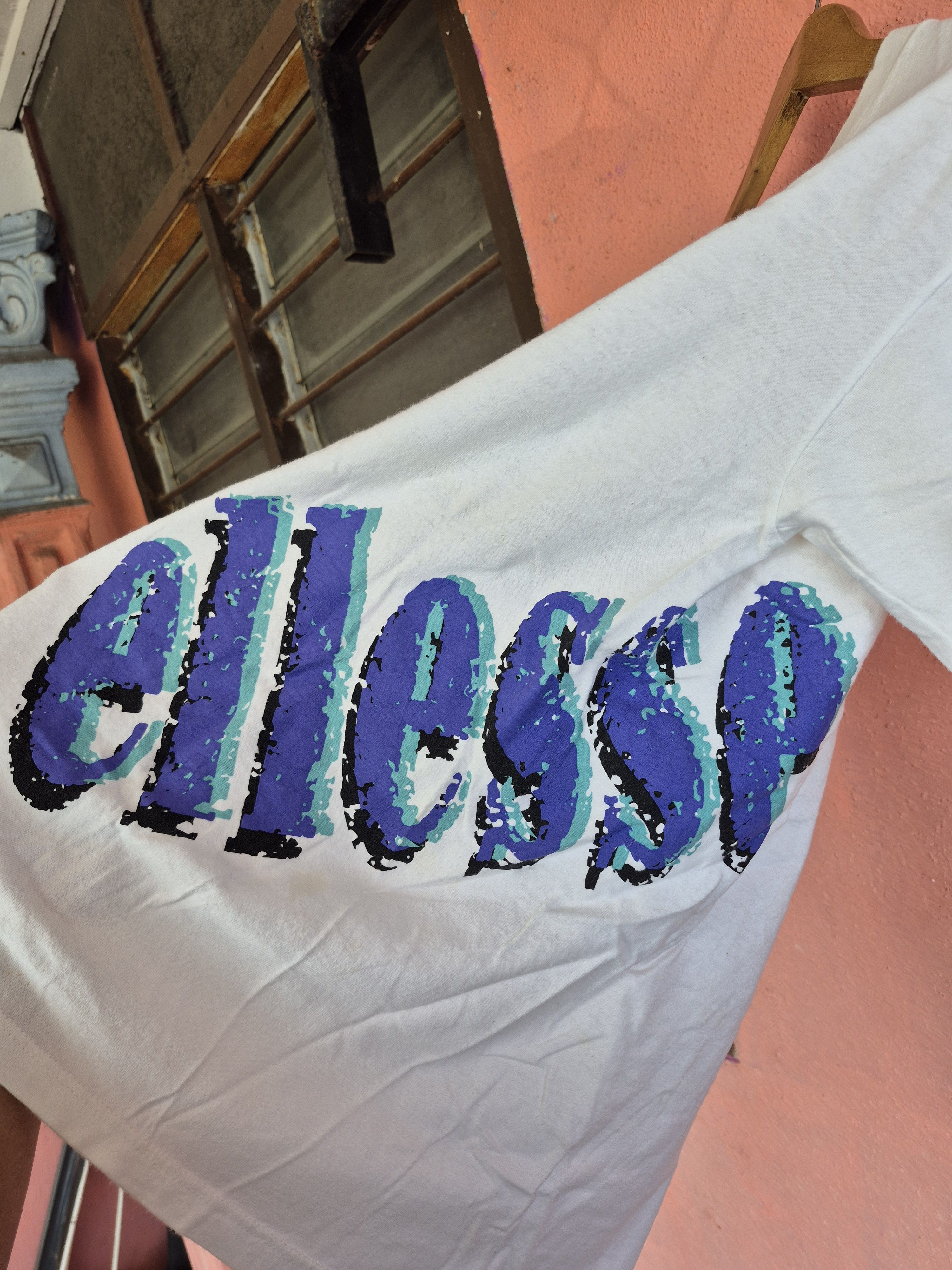 Ellesse 🔥 Vintage 90s Ellesse Side Print Big Logo Tee Size US M / EU 48-50 / 2 - 4 Thumbnail