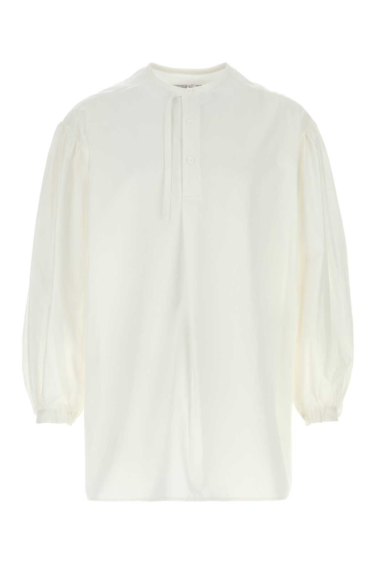 Yohji Yamamoto White Poplin Shirt Size US M / EU 48-50 / 2 - 1 Thumbnail