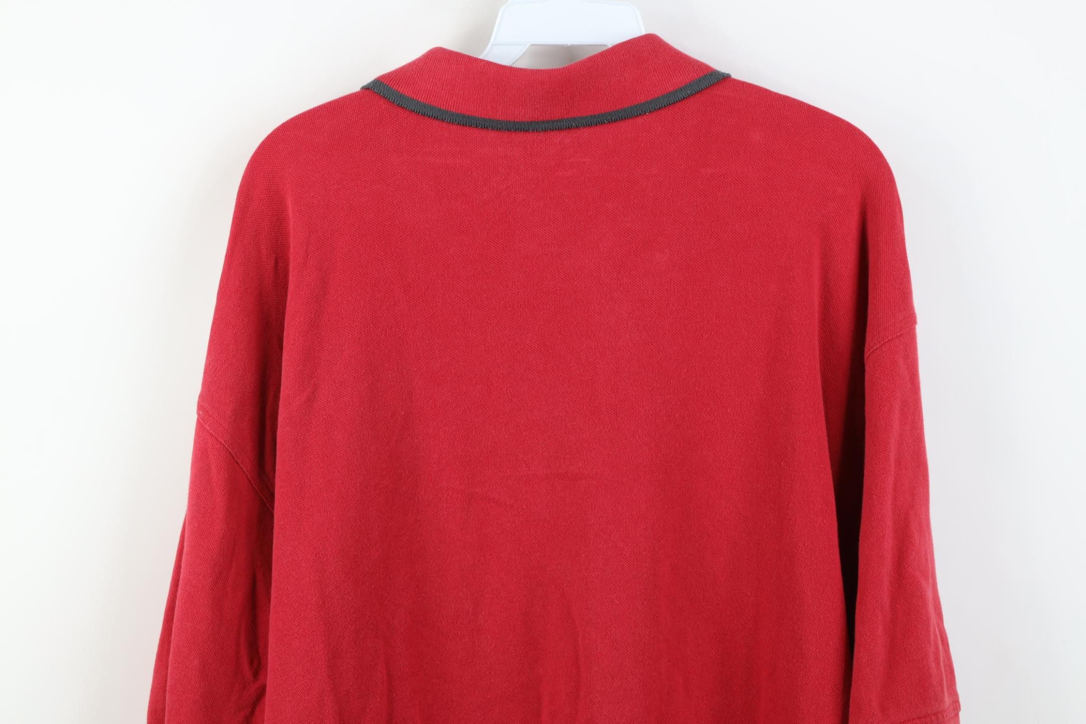 Adidas Vintage 90s Adidas Baggy Fit Collared Golf Polo Shirt Red Size US XL / EU 56 / 4 - 13 Thumbnail