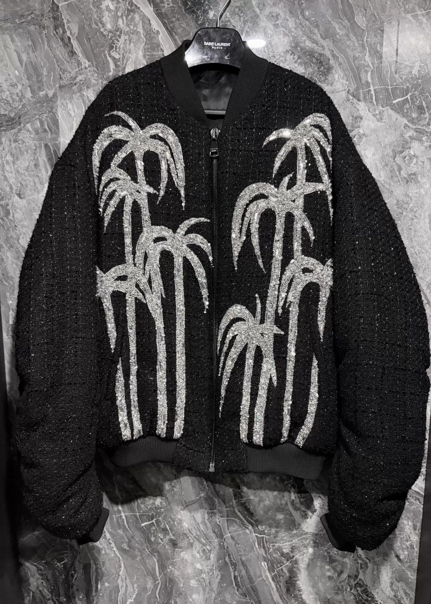 Balmain Balmain FW24 Oversized Coconut Tree Sequin Jacket Size L Size US L / EU 52-54 / 3 - 1 Thumbnail