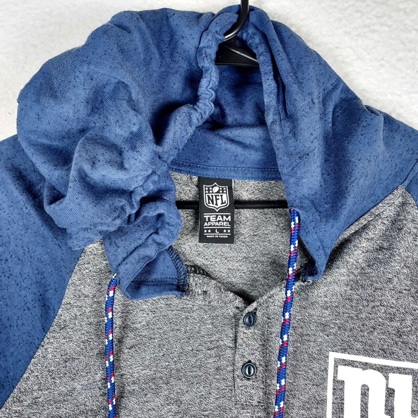 NFL New York Giants NFL Hoodie Men’s Large Gray Blue Pullover Team Apparel Size US L / EU 52-54 / 3 - 5 Thumbnail