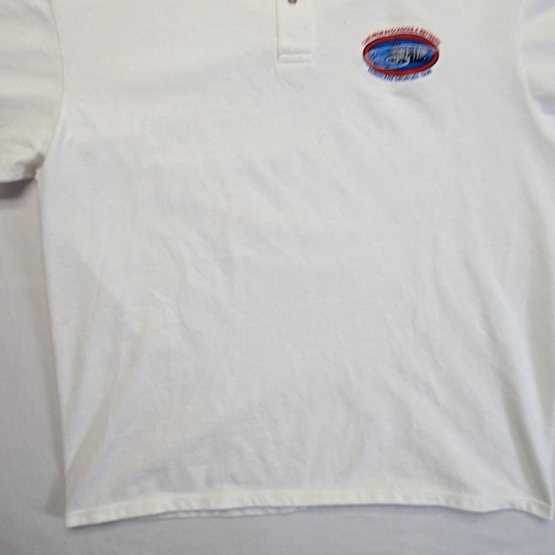 Jerzees Vintage Chevron Polo Shirt Pascagoula 1998 XL VTG 90s Size US XL / EU 56 / 4 - 2 Thumbnail