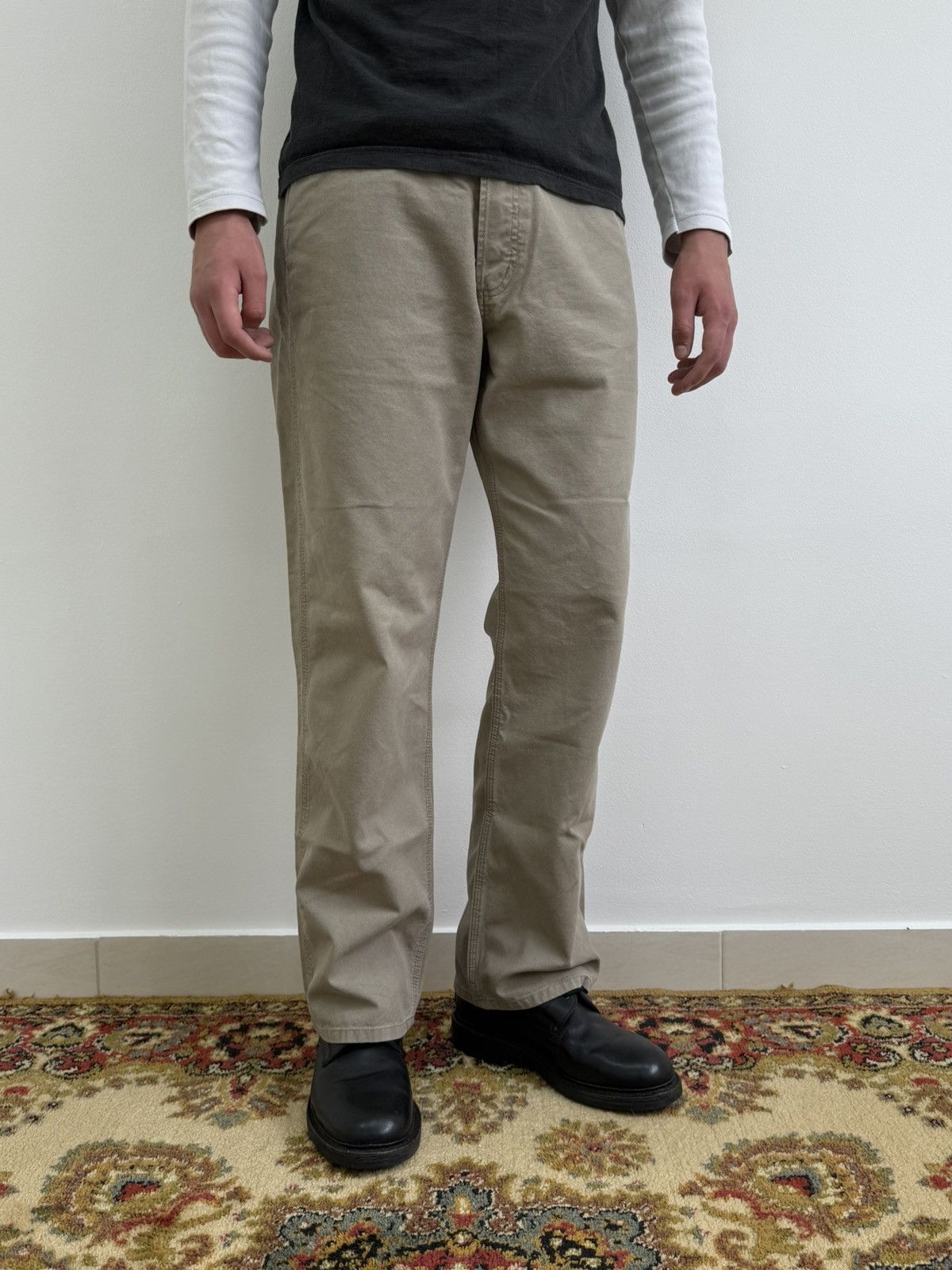 Carhartt × Vintage Vintage Carhartt Beige Staff Pants Size US 32 / EU 48 - 2 Thumbnail