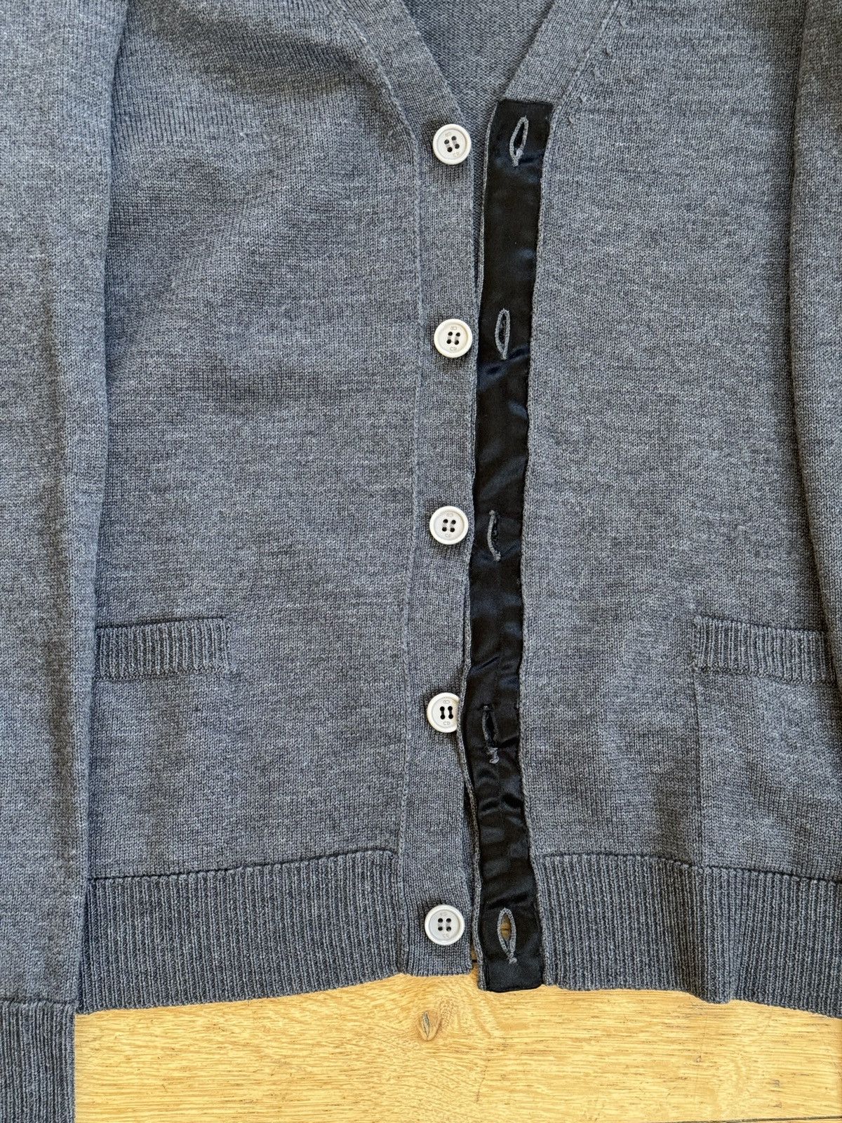 Dior × Hedi Slimane Dior Homme 2004 Black/Grey Cardigan | Grailed
