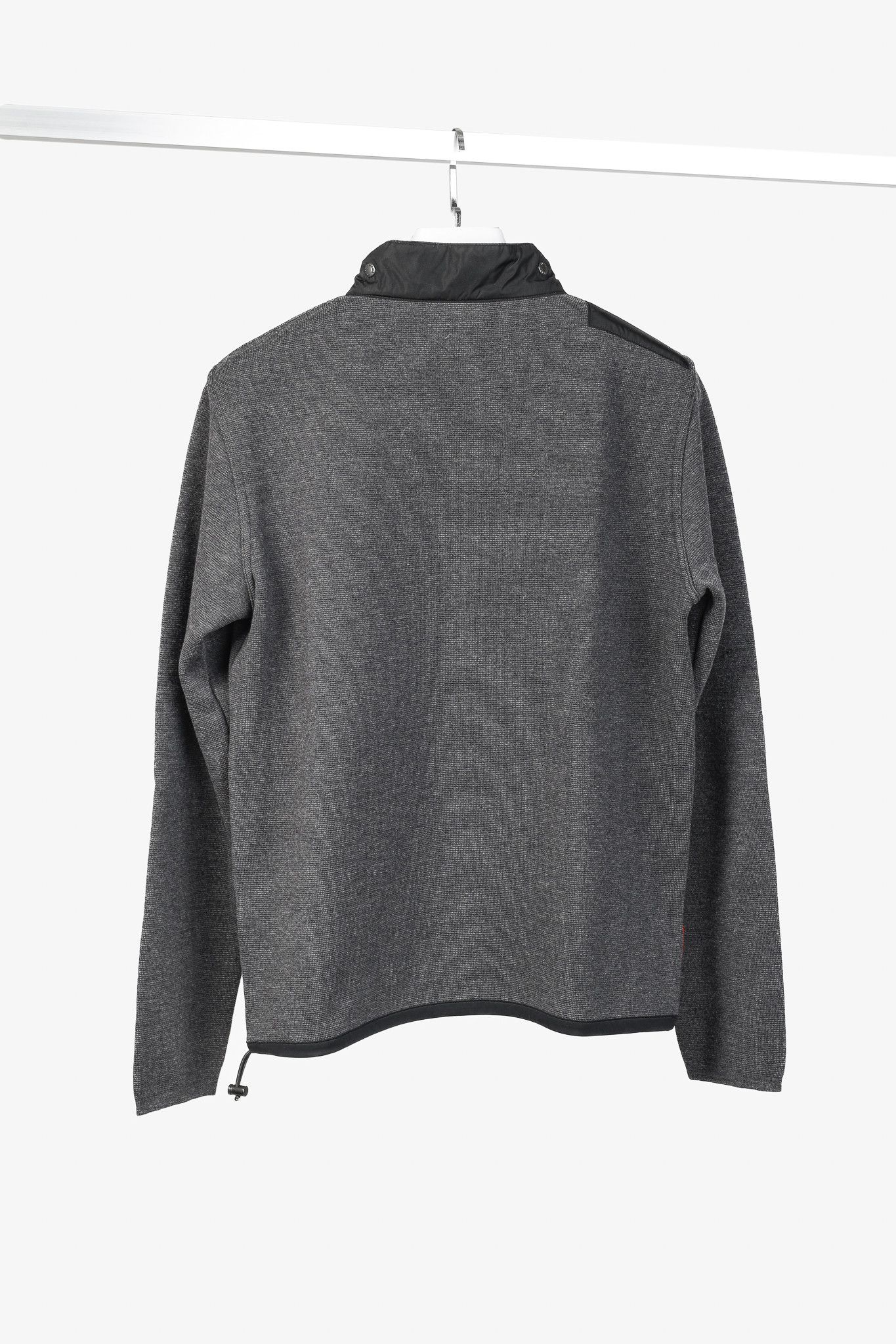Prada Prada Charcoal Marled-Wool-Knit Mock-Neck Zip Jacket Size M / US 6-8 / IT 42-44 - 2 Thumbnail