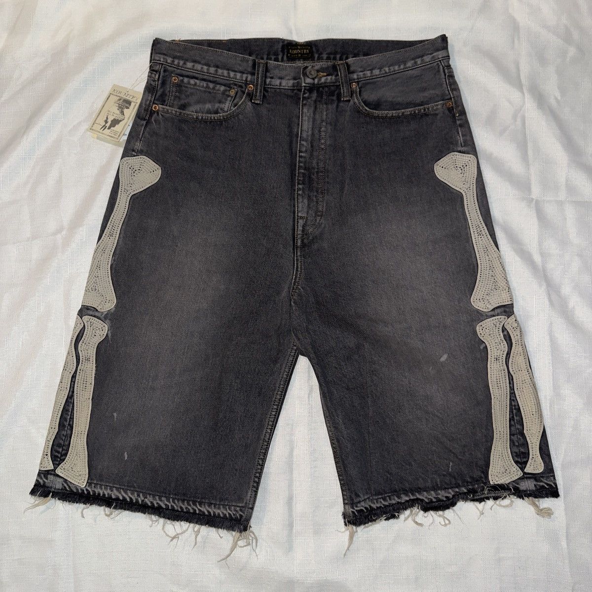 Kapital Kountry Kapital Kountry Bone Denim Shorts Size US 36 / EU 52 - 1 Thumbnail
