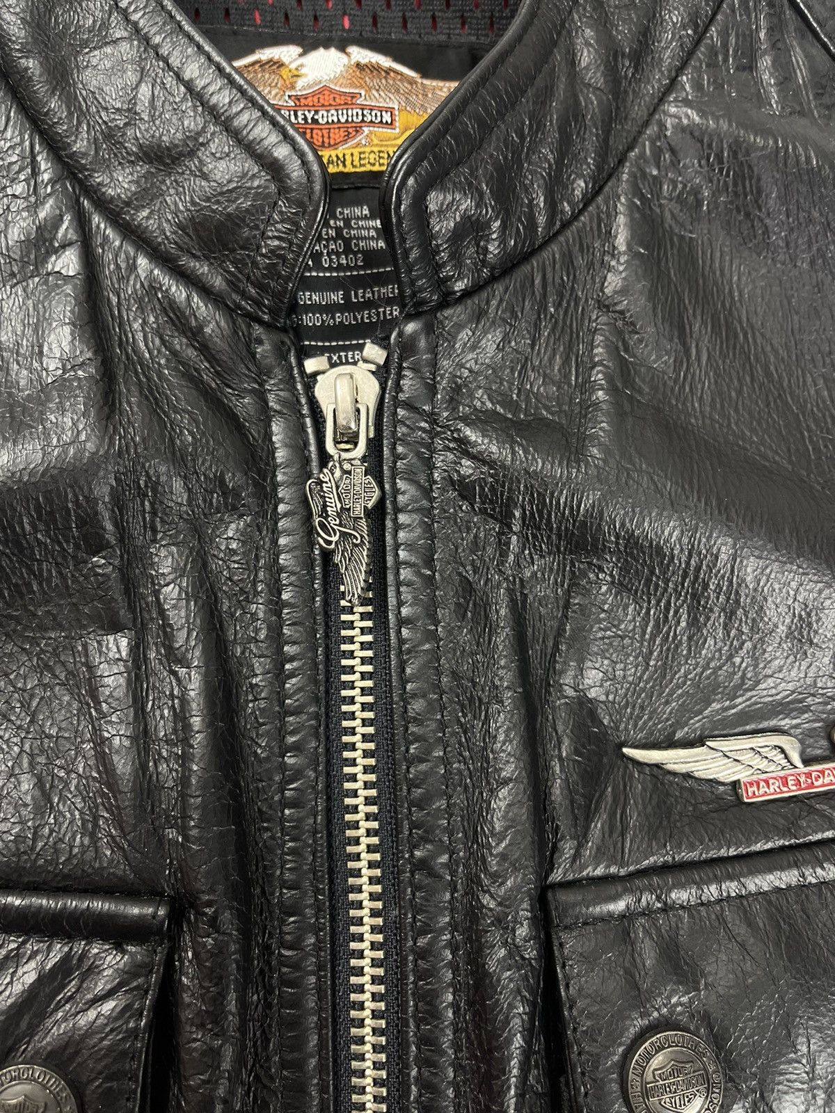 Harley Davidson × Vintage Vintage Harley Davidson Black Leather Vest Women’s Size L Size L / US 10 / IT 46 - 8 Thumbnail