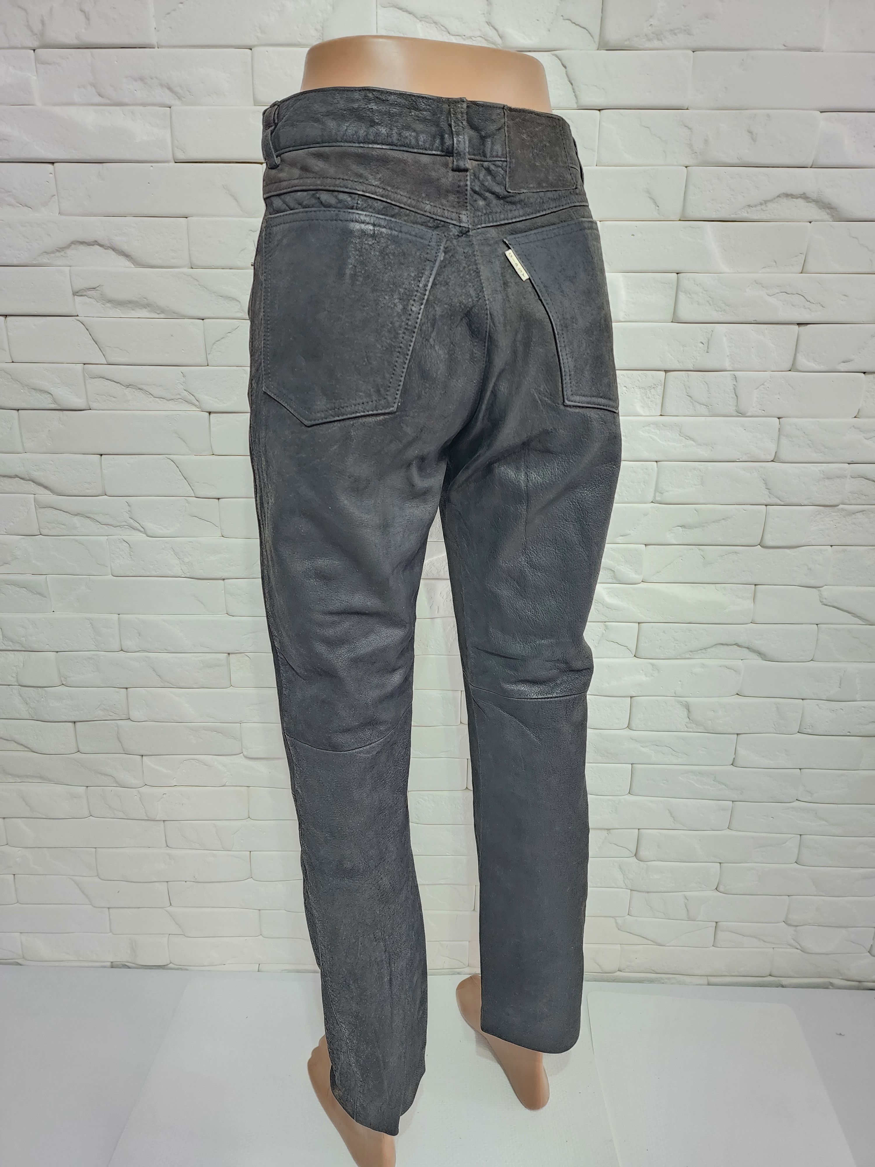 Genuine Leather Brown men's leather pants. Size US 28 / EU 44 - 6 Thumbnail