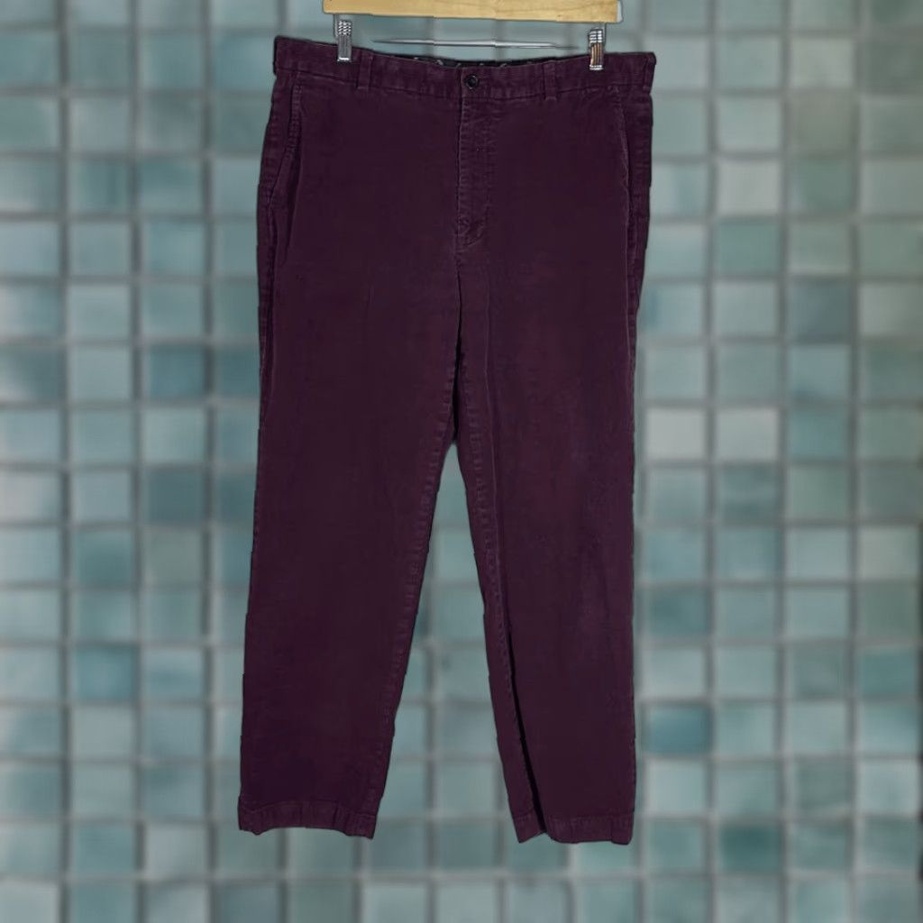 Brooks Brothers Brooks Brothers Pants Corduroy 346 Clark Mens Burgundy 38x32 100% Cotton Red Corduroy Mens Size US 38 / EU 54 - 1 Thumbnail
