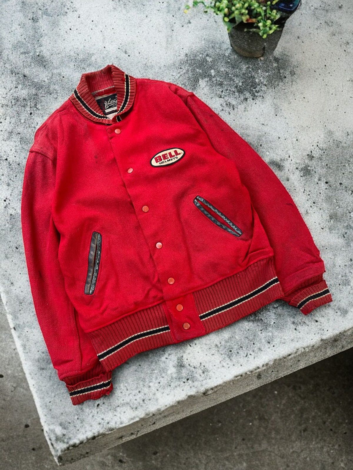 Vintage 🔥VINTAGE 70s BELL HELMETS VARSITY JACKET Size US M / EU 48-50 / 2 - 3 Thumbnail