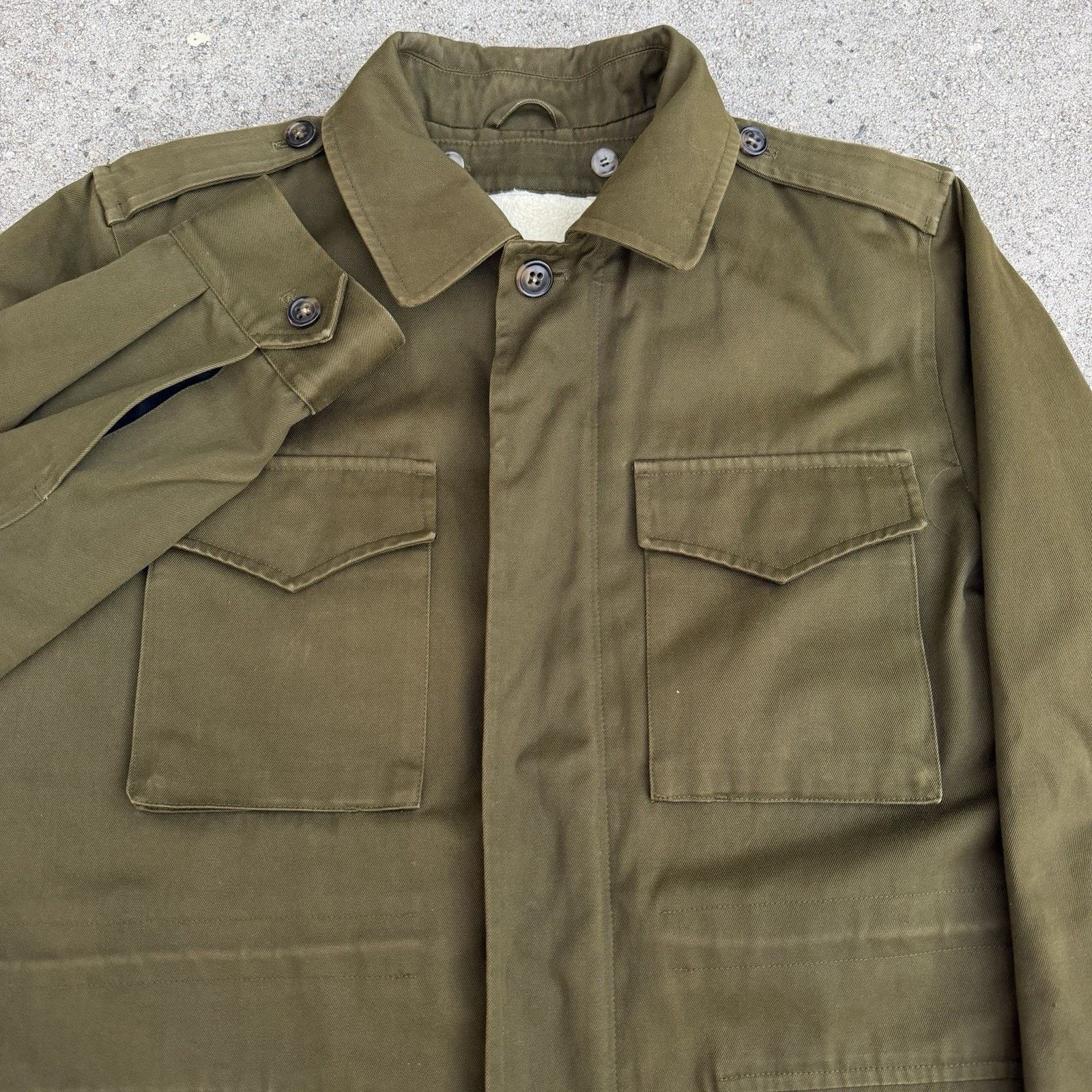 A.P.C. APC M-1943 Olive Green Field Jacket Large US Army Military Size US L / EU 52-54 / 3 - 2 Thumbnail