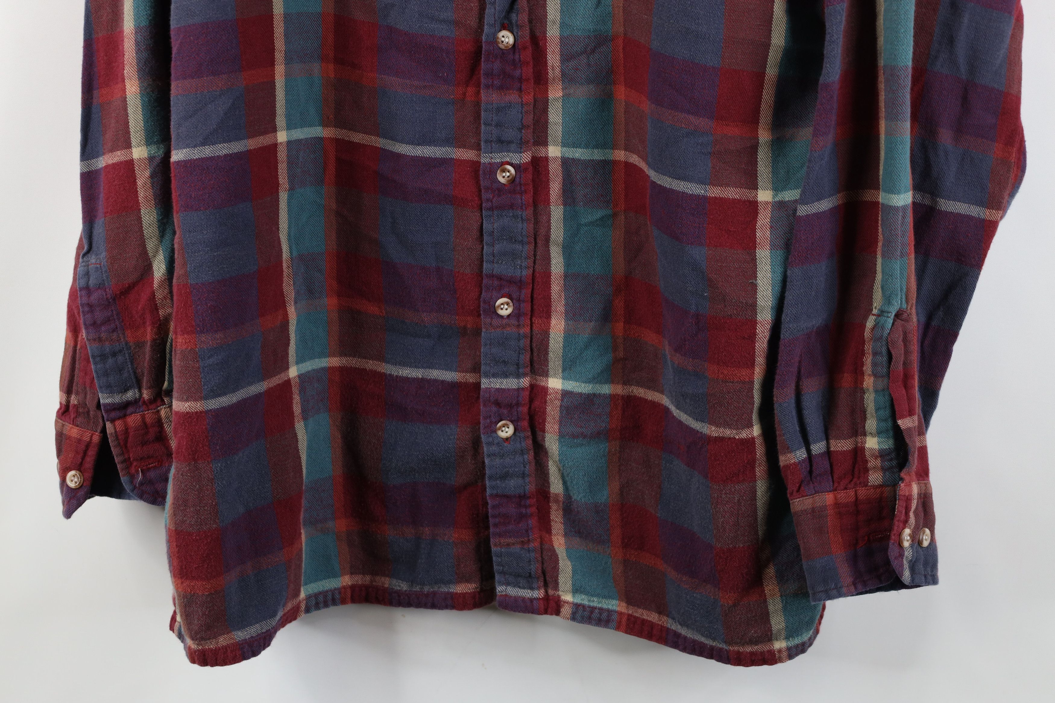 Vintage Vintage 70s Streetwear Yarn Dye Flannel Button Down Shirt Size US L / EU 52-54 / 3 - 3 Thumbnail